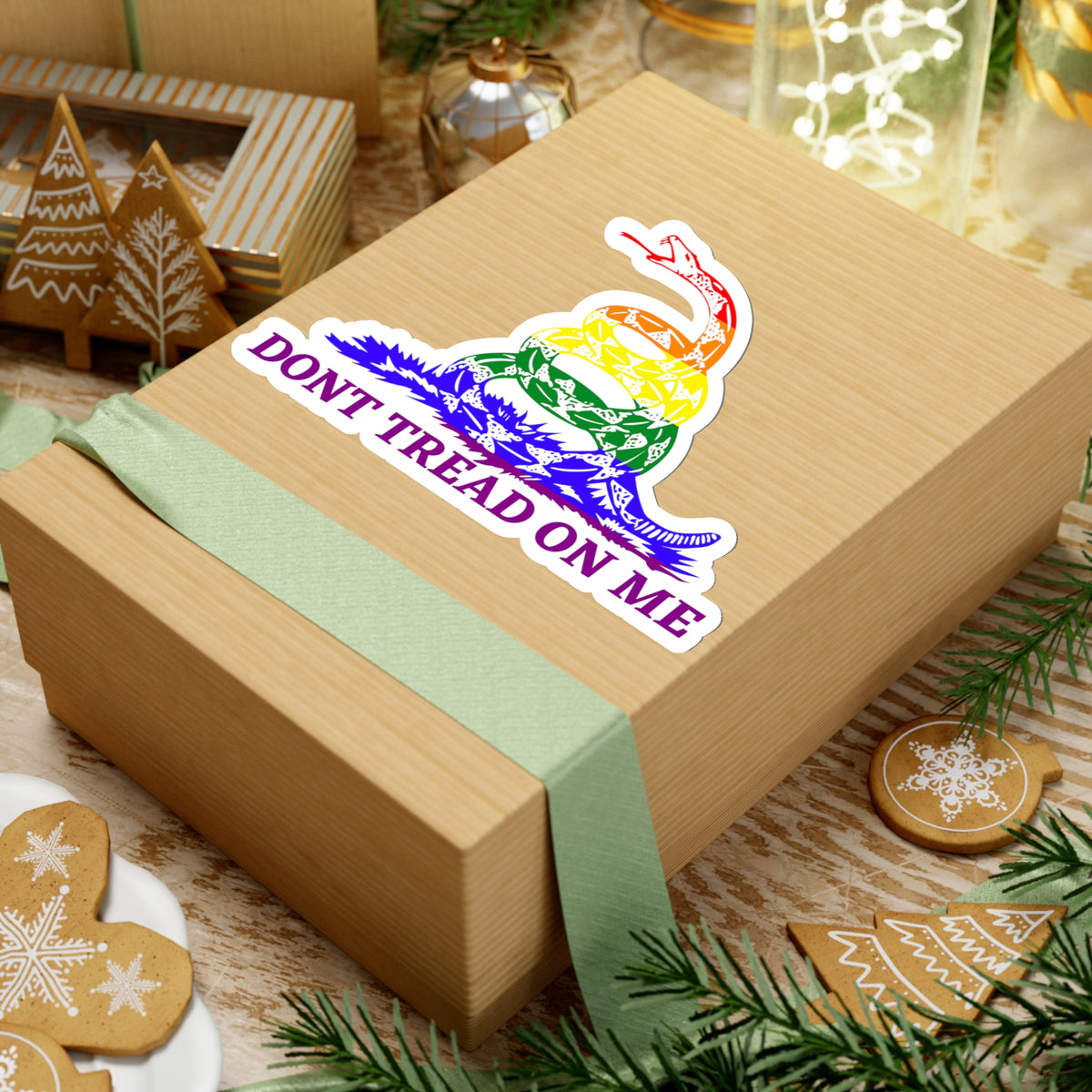 Dont Tread On Me Pride Edition Kiss-Cut Stickers - Kiss-Cut Stickers - Twisted Jezebel