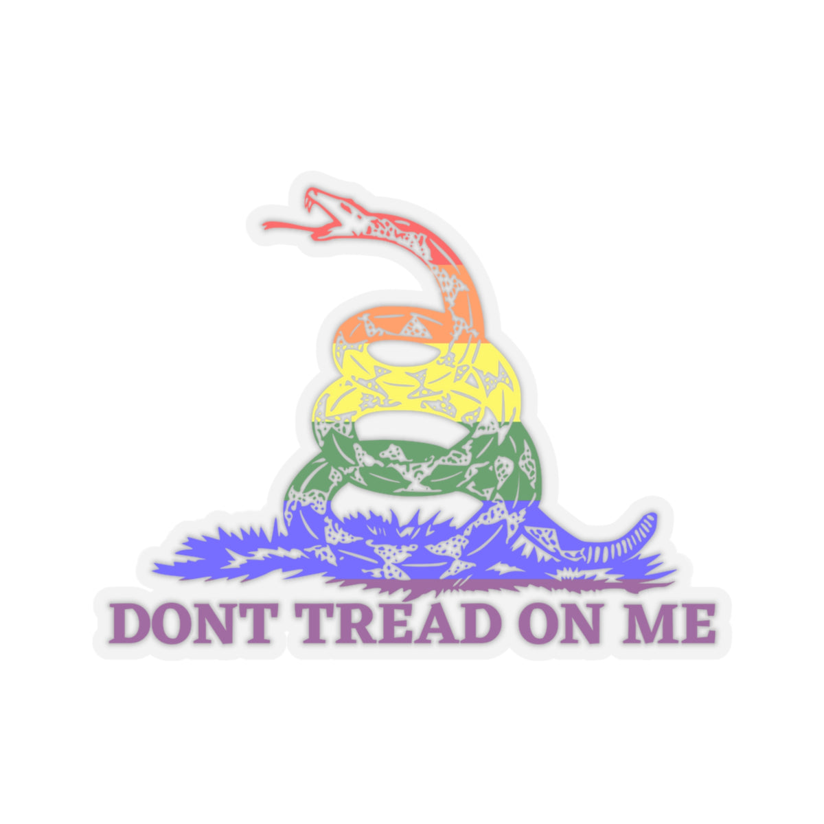 Dont Tread On Me Pride Edition Kiss-Cut Stickers - Kiss-Cut Stickers - Twisted Jezebel