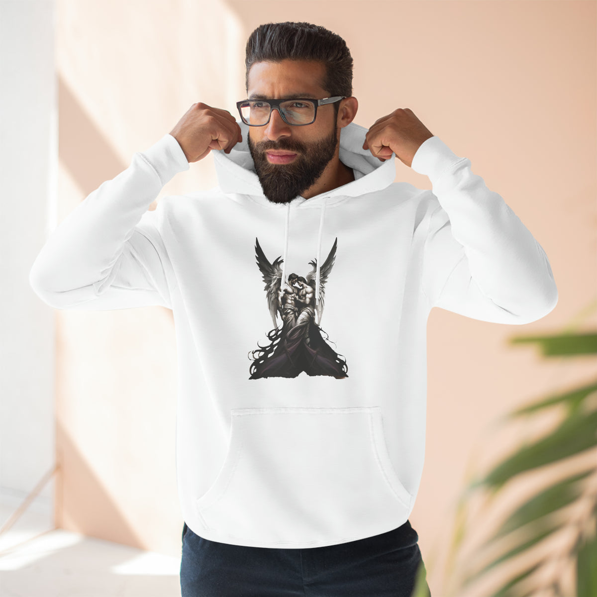 Raptured Angels Three-Panel Fleece Hoodie - Hoodie - Twisted Jezebel