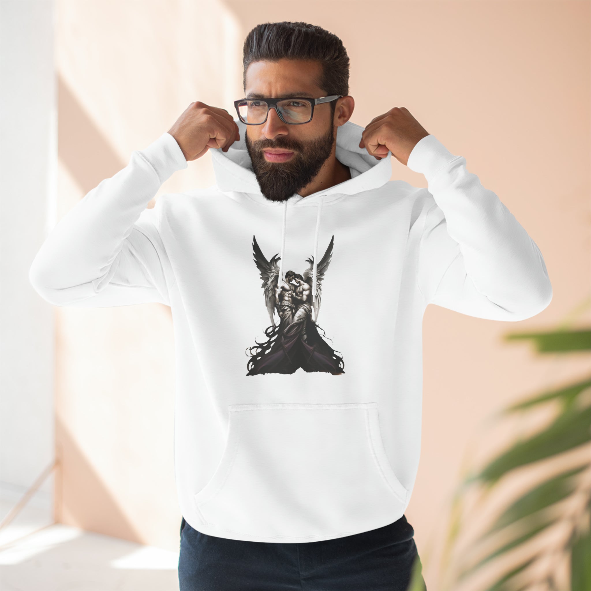 Raptured Angels Three-Panel Fleece Hoodie - Hoodie - Twisted Jezebel