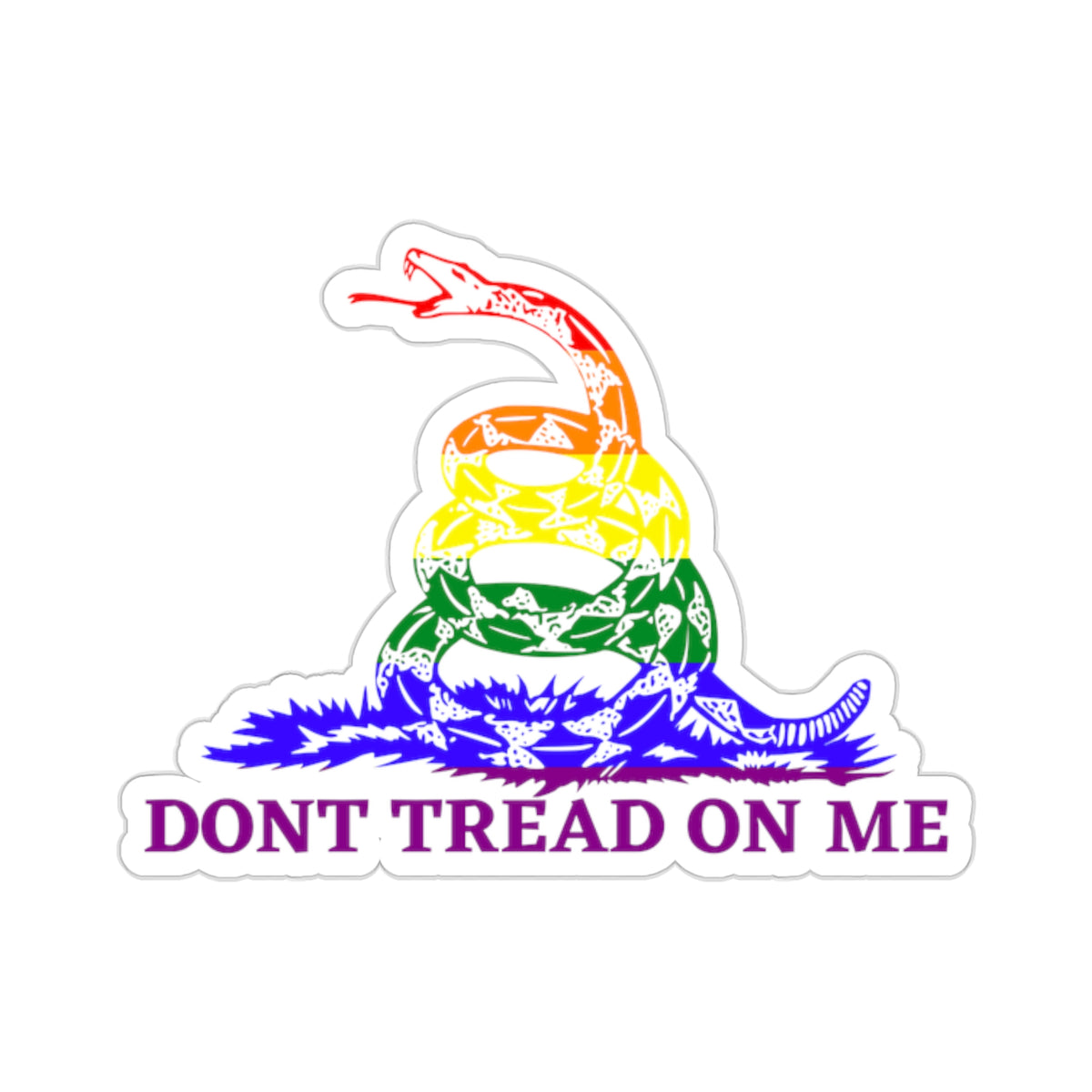 Dont Tread On Me Pride Edition Kiss-Cut Stickers - Kiss-Cut Stickers - Twisted Jezebel