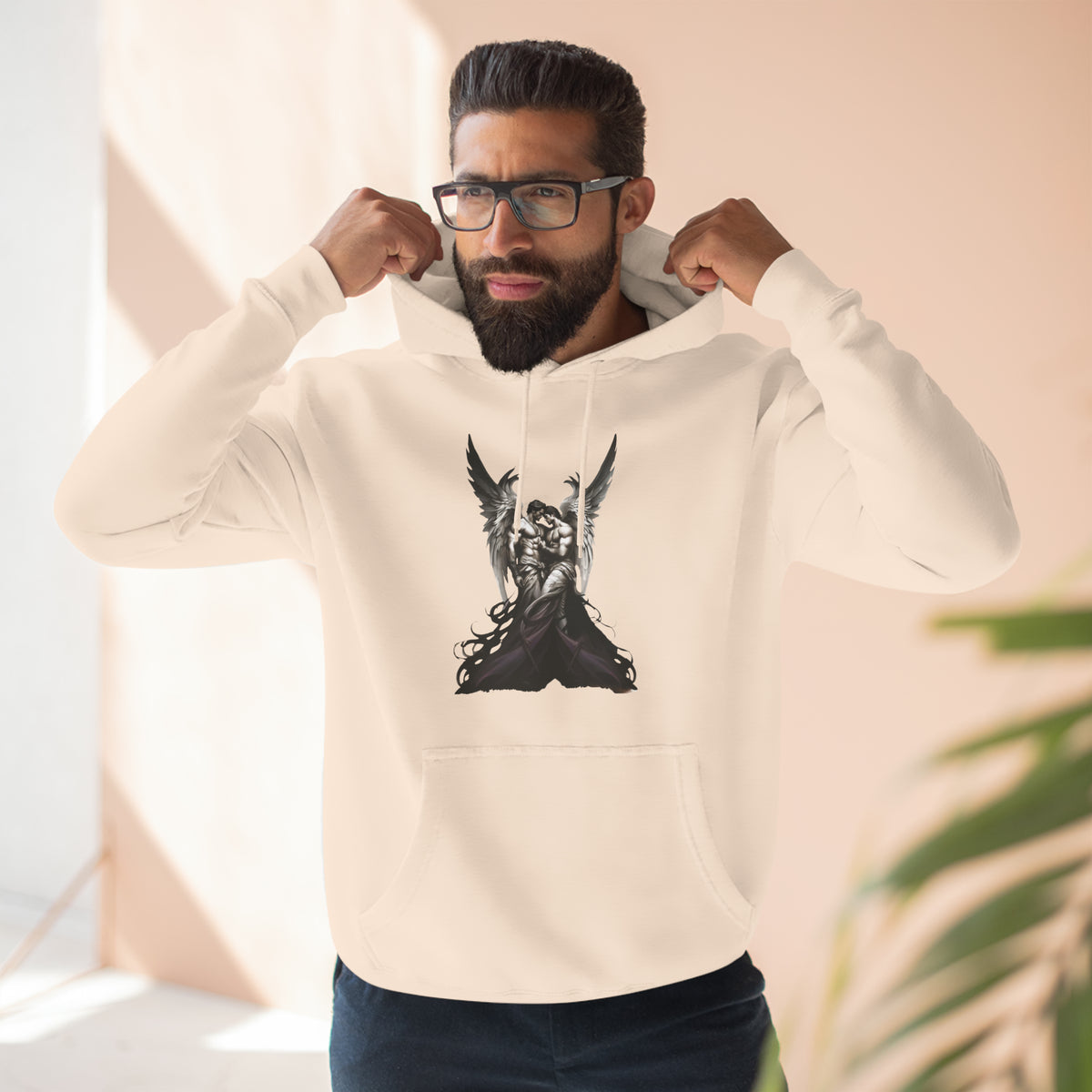 Raptured Angels Three-Panel Fleece Hoodie - Hoodie - Twisted Jezebel