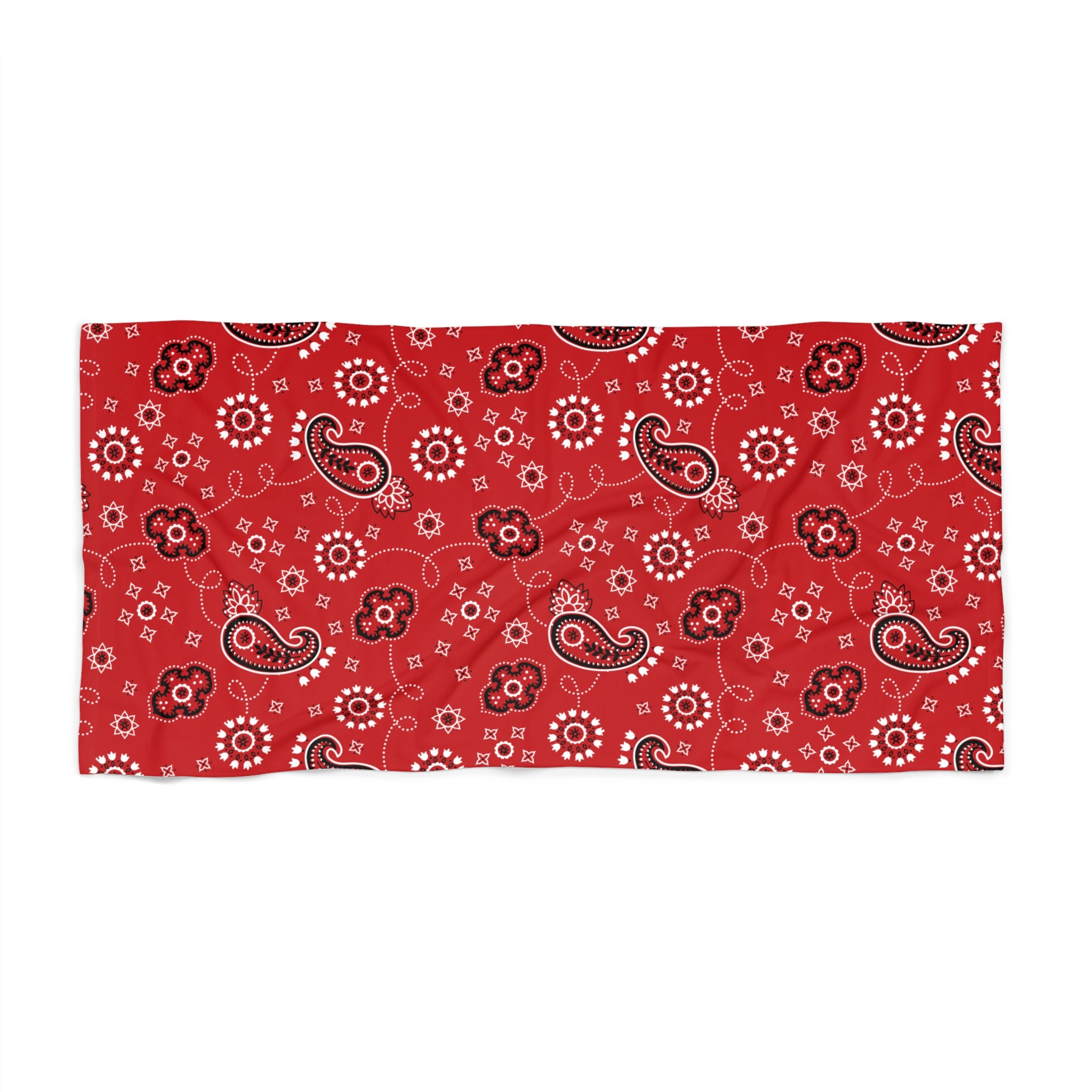 Hanky Code: Red, Rimming Mat Towel