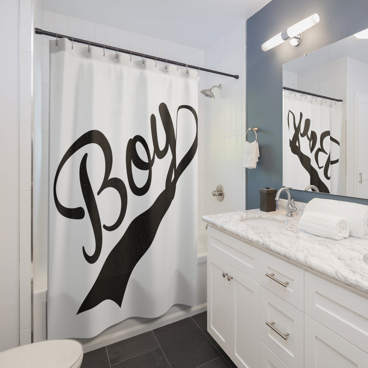Boy Shower Curtain - Shower Curtain - Twisted Jezebel