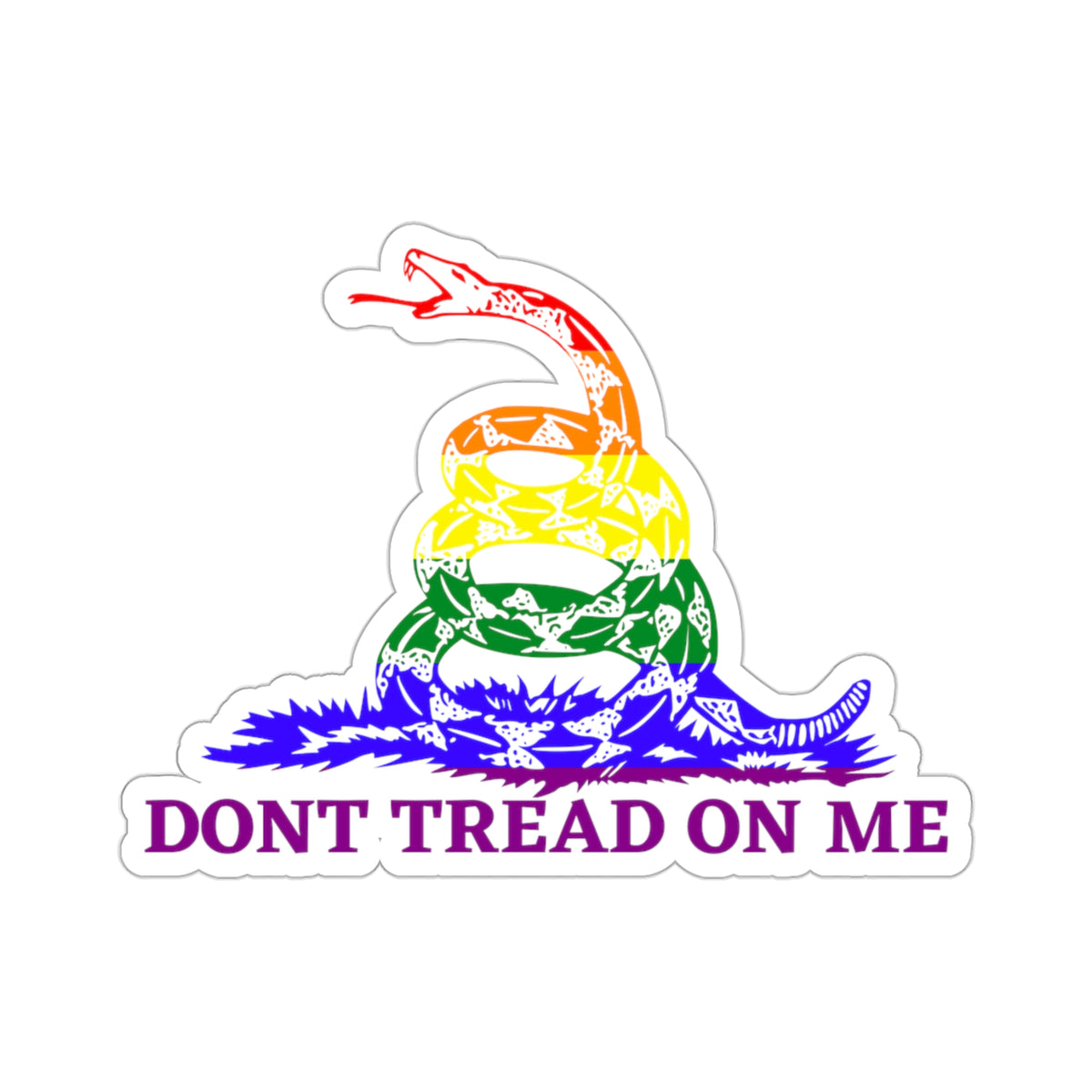 Dont Tread On Me Pride Edition Kiss-Cut Stickers - Kiss-Cut Stickers - Twisted Jezebel