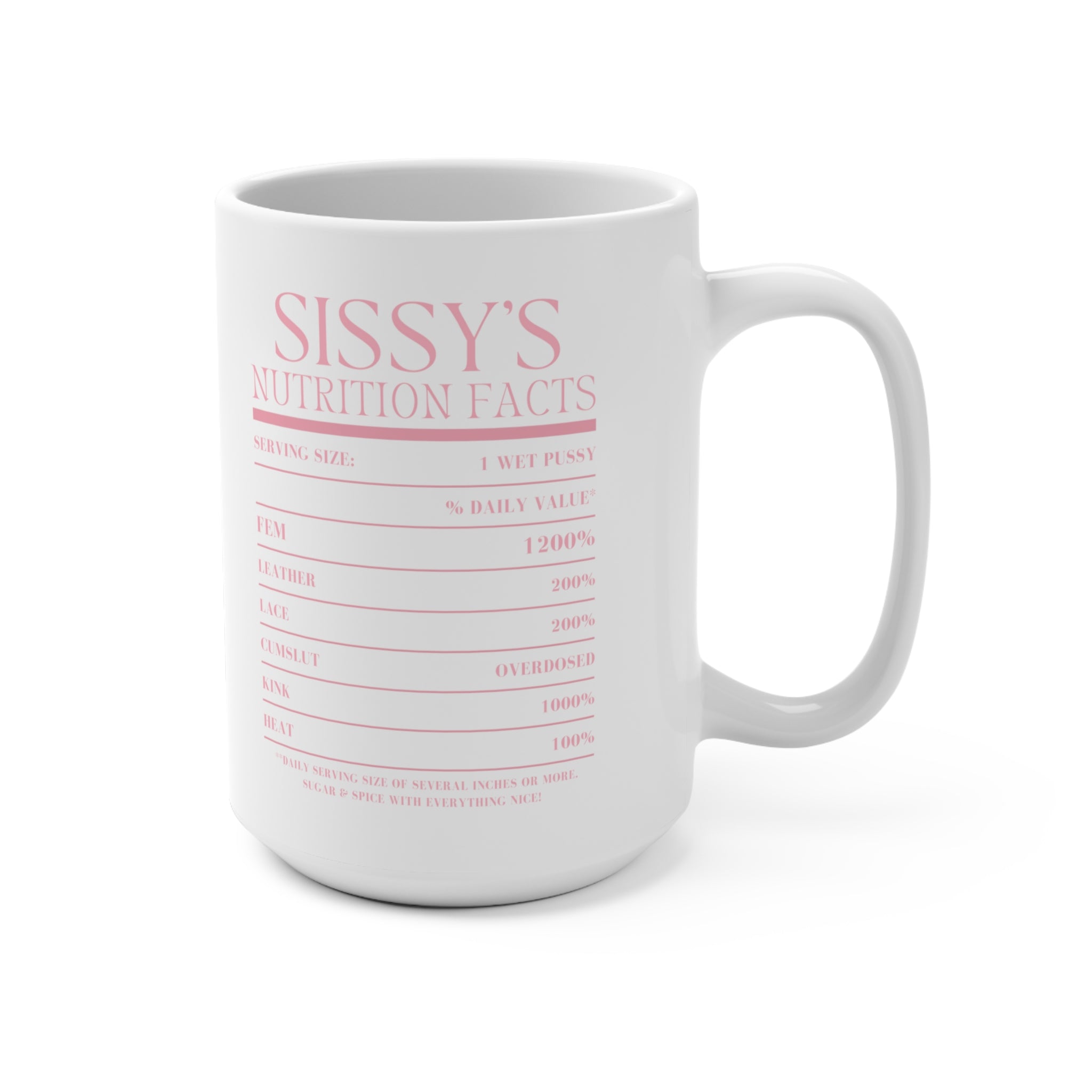 Sissy's Nutrition Facts Mug