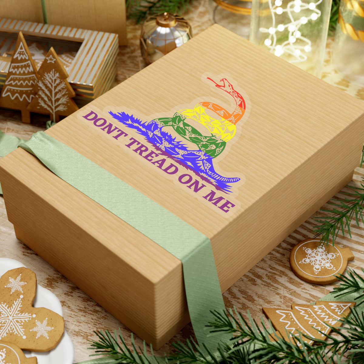 Dont Tread On Me Pride Edition Kiss-Cut Stickers - Kiss-Cut Stickers - Twisted Jezebel