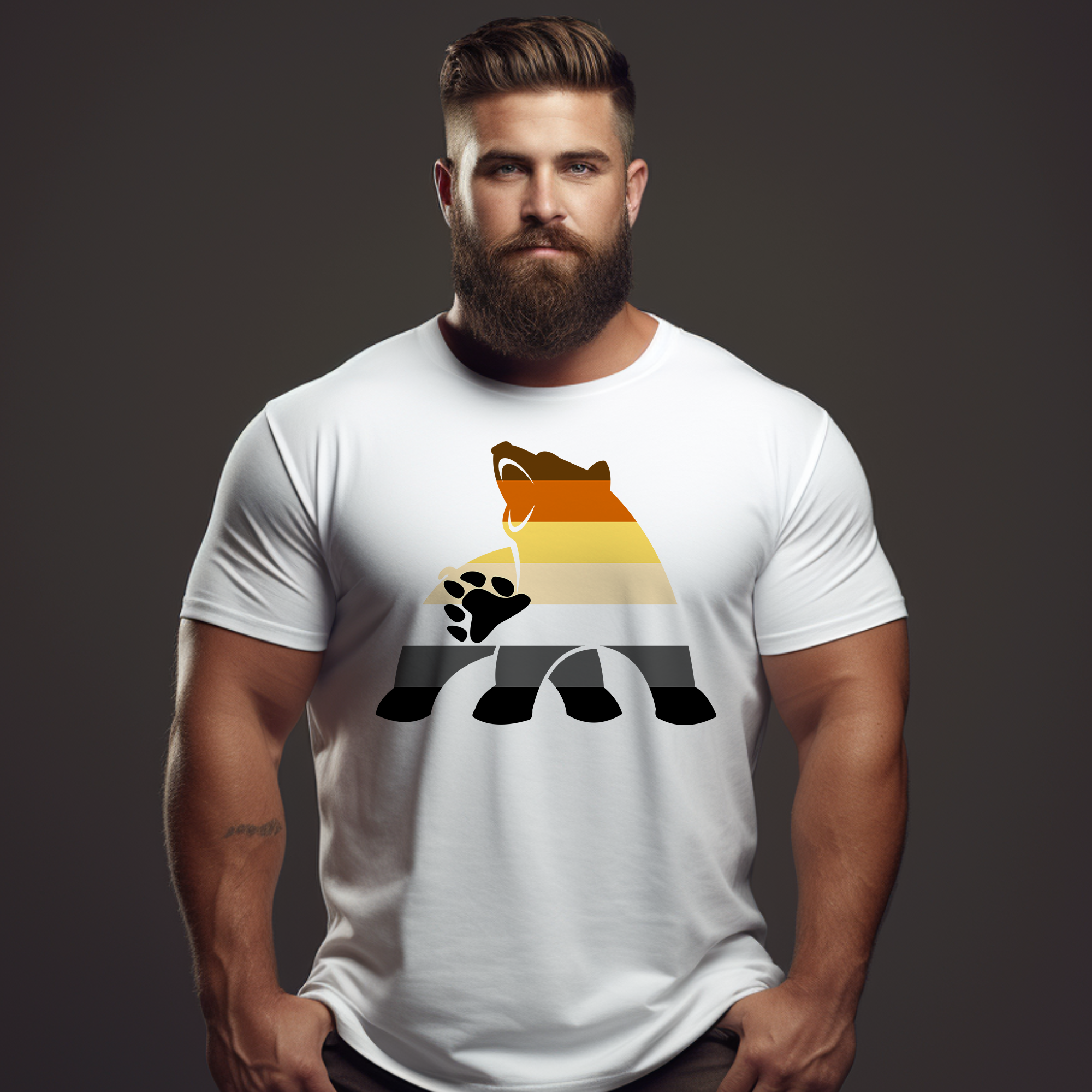 Bear Brotherhood Flag Silhouette Tee - Tee - Twisted Jezebel