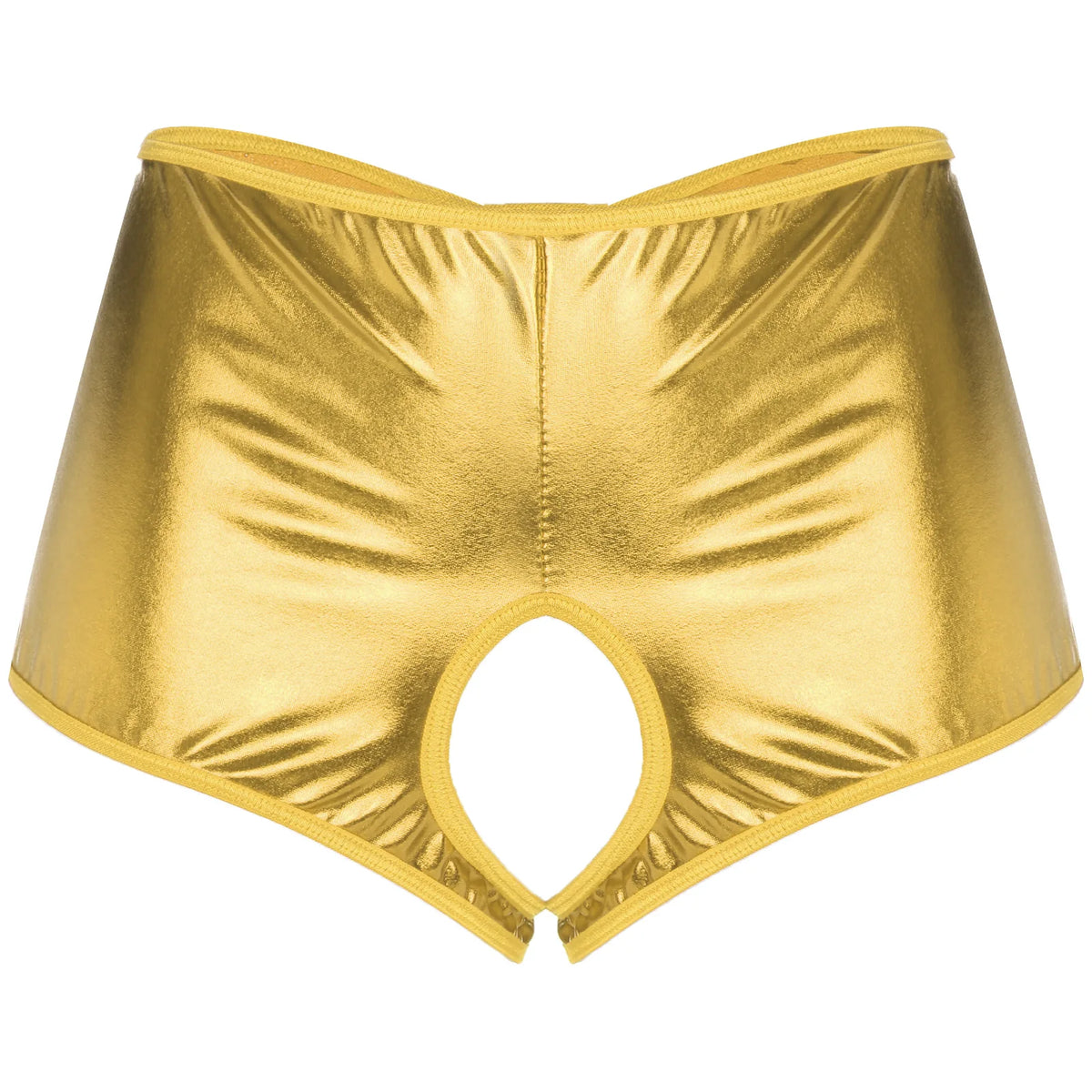 Metallic Sissy Crotchless Booty Shorts - Panties - Twisted Jezebel