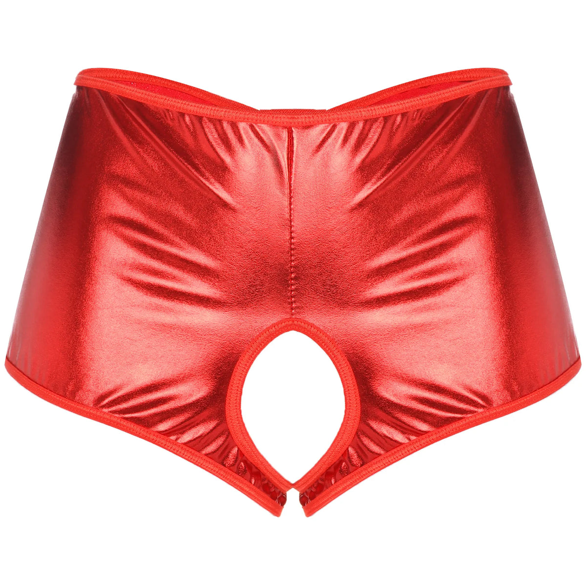Metallic Sissy Crotchless Booty Shorts - Panties - Twisted Jezebel