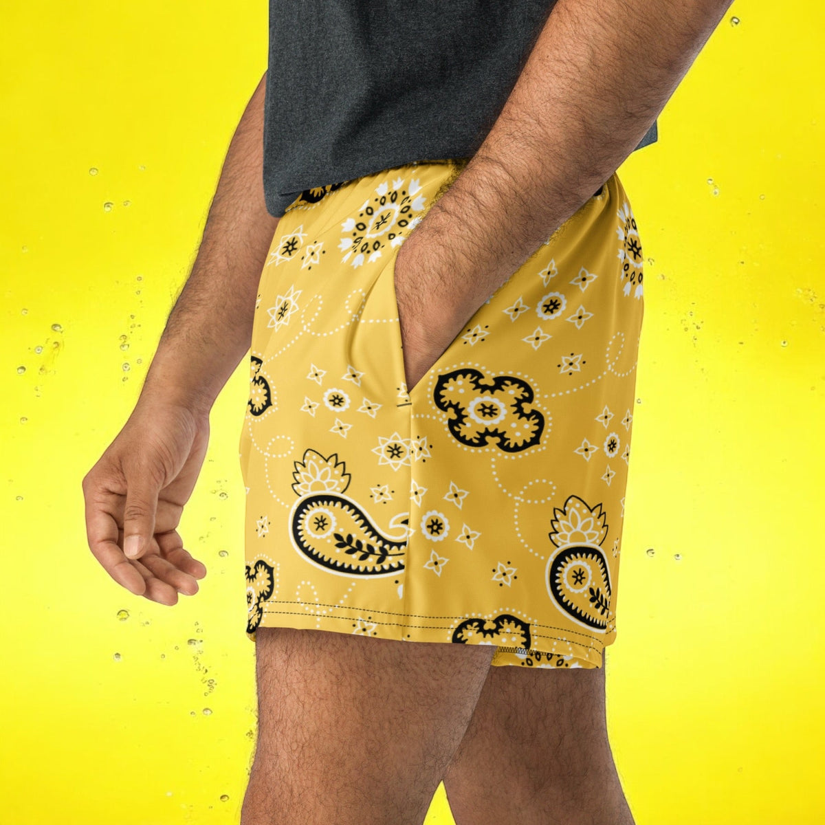 Yellow hanky code athletic shorts by Twisted Jezebel