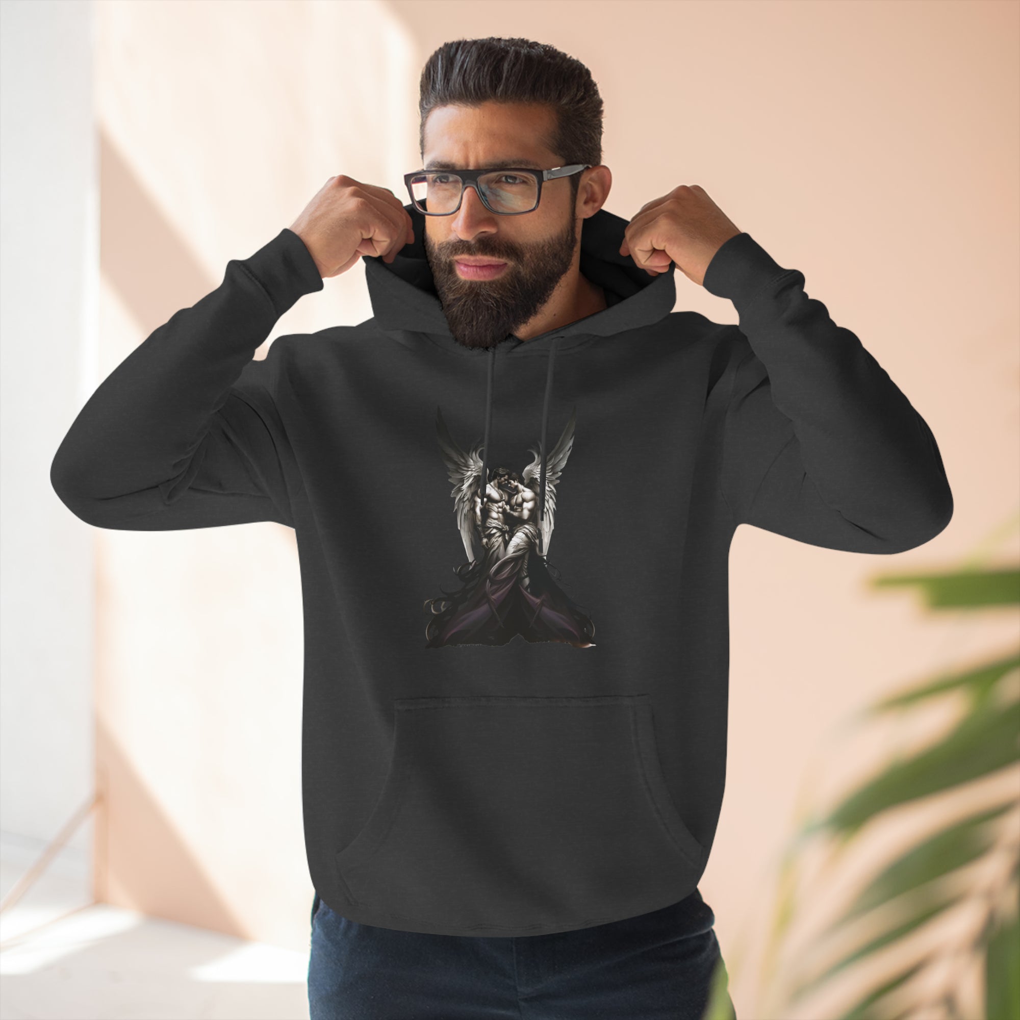 Raptured Angels Three-Panel Fleece Hoodie - Hoodie - Twisted Jezebel