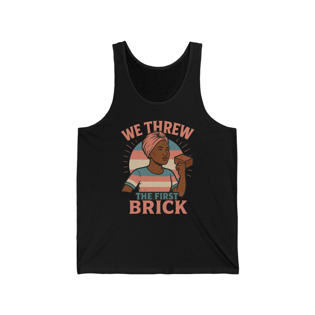 Antiqued We Threw the First Brick Stonewall Trans Women of Color Tribute Tank