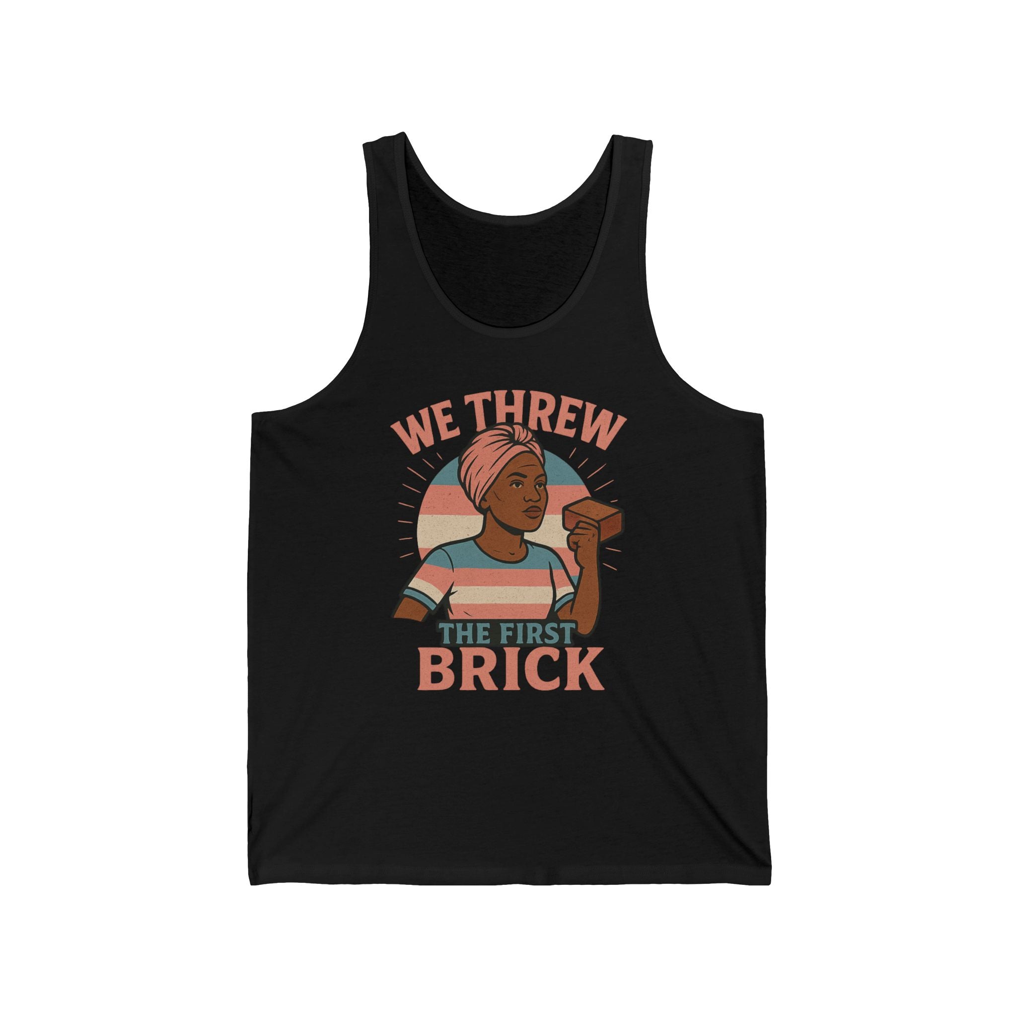 Antiqued We Threw the First Brick Stonewall Trans Women of Color Tribute Tank