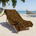 Hanky Code: Brown & Yellow, Rimming Mat Towel