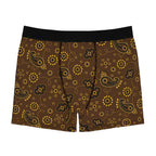 Men's Boxer Briefs Hanky Code: Brown & Yellow