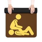 Facesitting I Fluid Proof Rimming Mat: Brown & Yellow