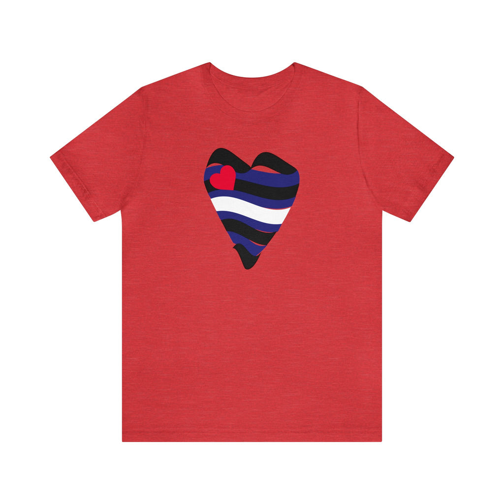 Leather Heart Tee - Tee - Twisted Jezebel