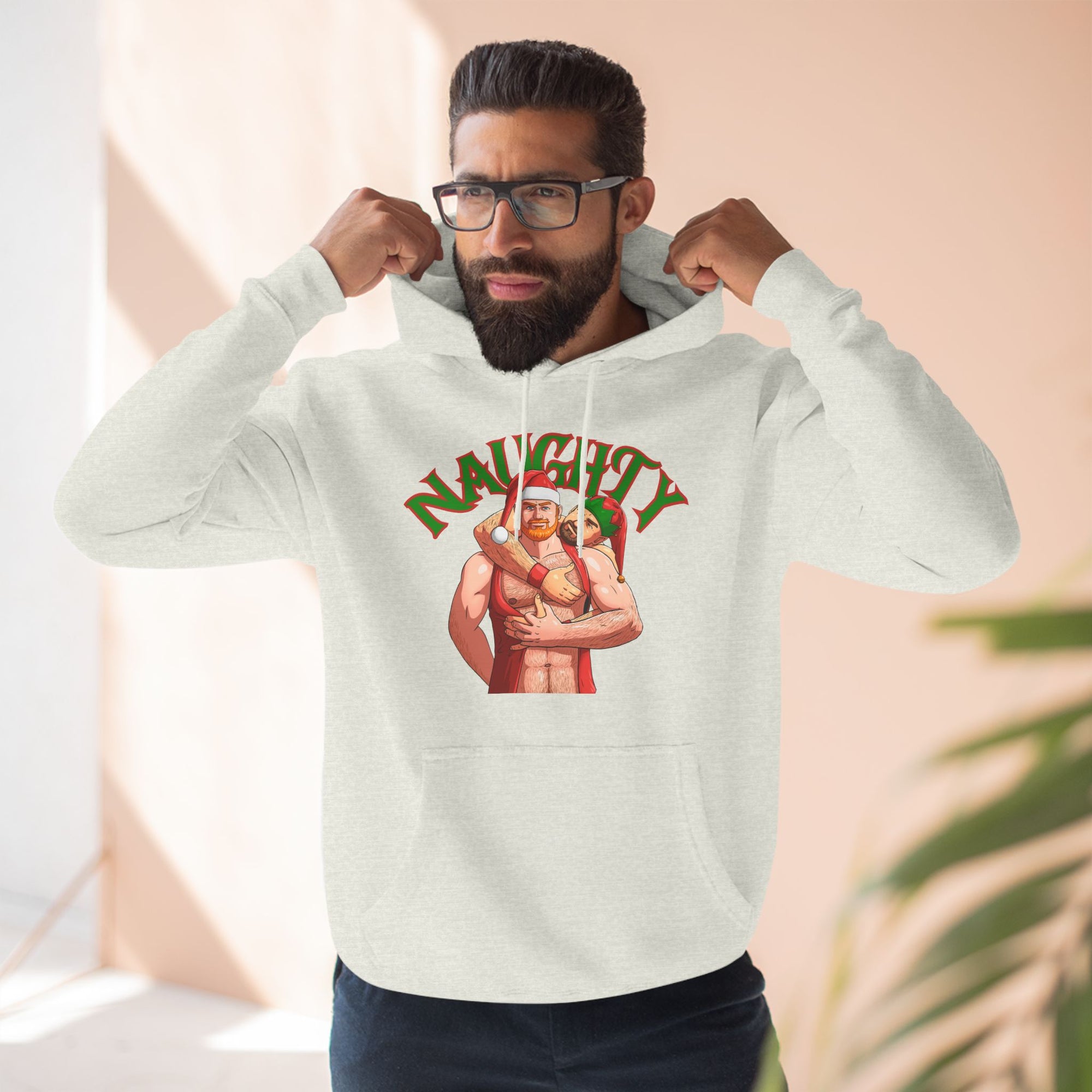 Naughty Elves Three-Panel Fleece Hoodie