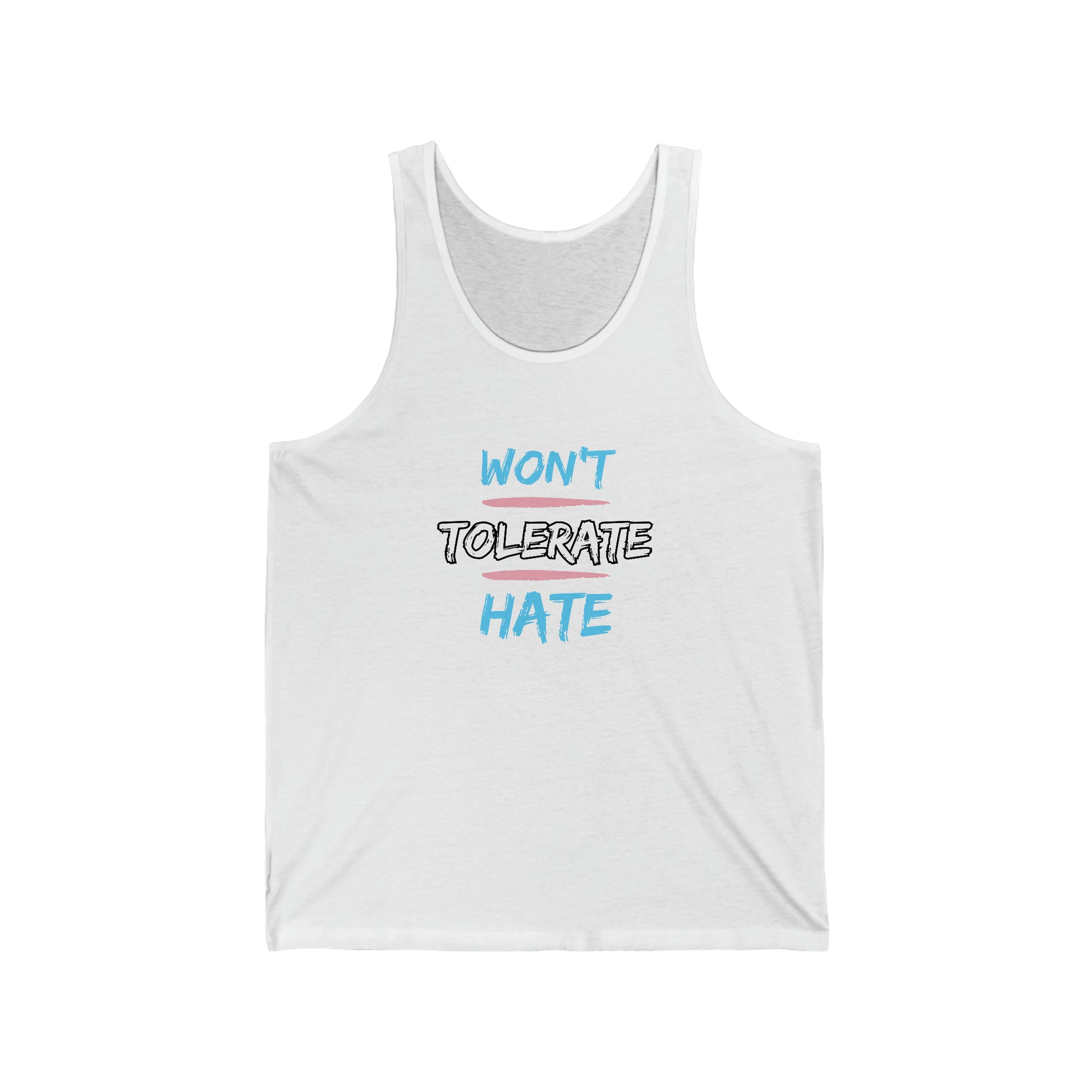 Won't Tolerate Hate Tank Trans - Tank - Twisted Jezebel