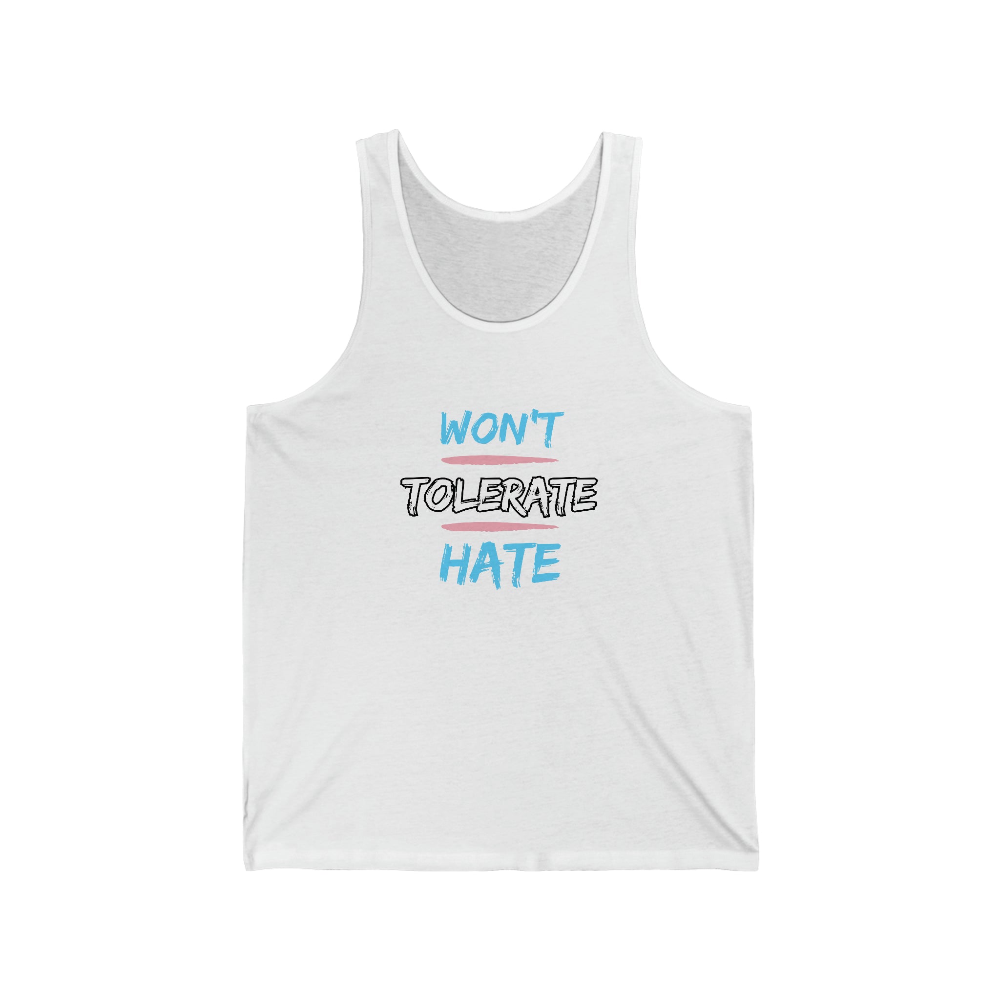 Won't Tolerate Hate Tank Trans - Tank - Twisted Jezebel