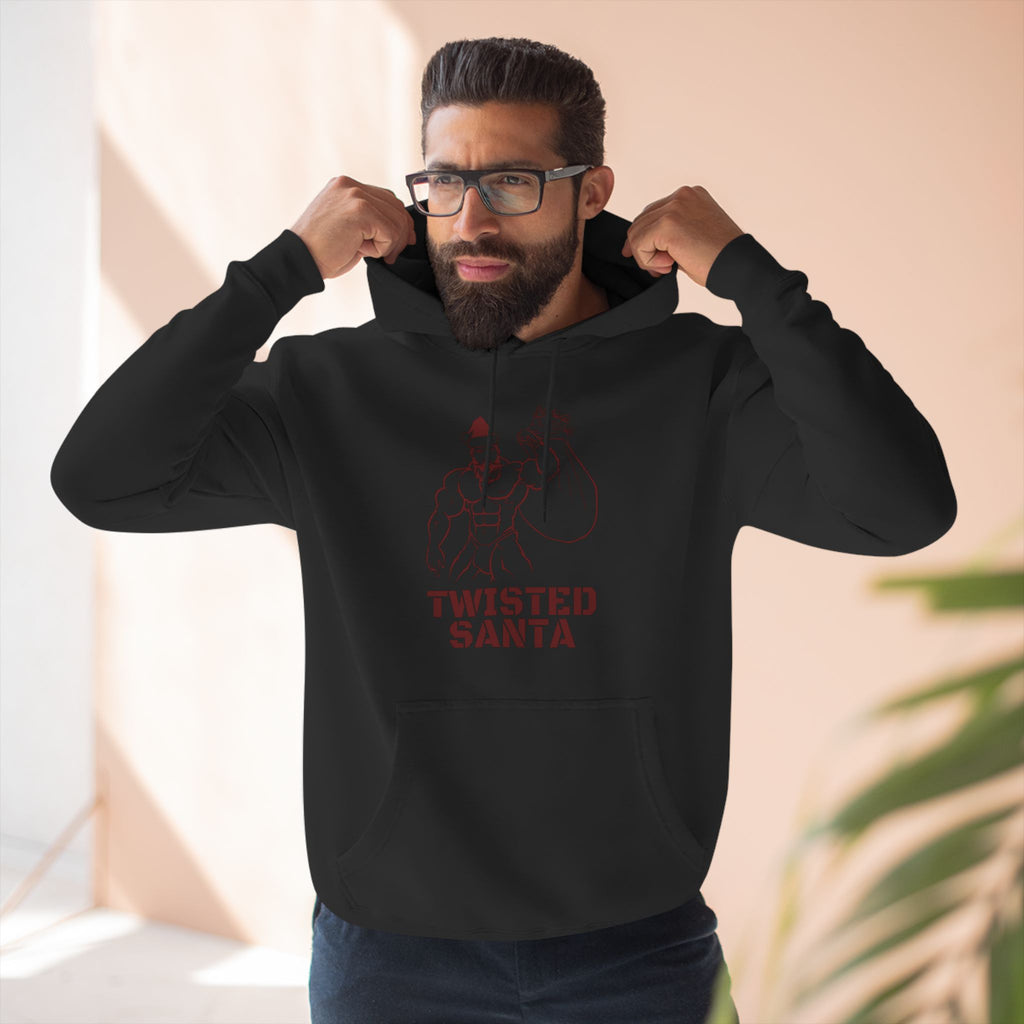 Twisted Santa Three-Panel Fleece Hoodie