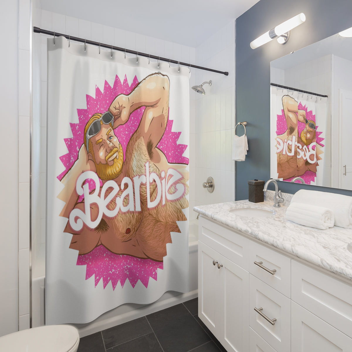 Bearbie Shower Curtain - Shower Curtain - Twisted Jezebel