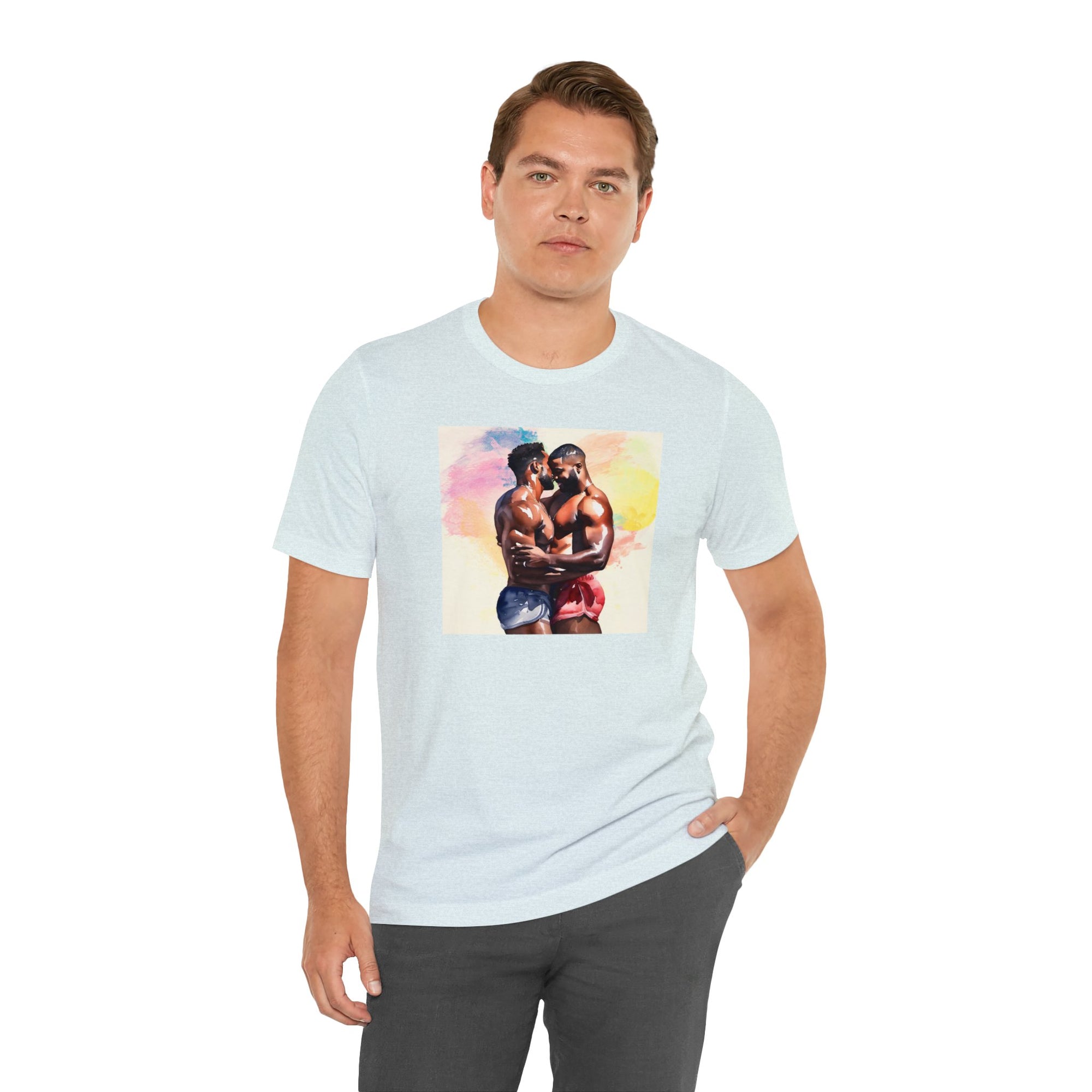 Gay Valentines: "Sunset Embrace" Tee - T-Shirt - Twisted Jezebel
