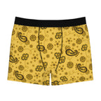 Men's Boxer Briefs Hanky Code: Yellow & Brown
