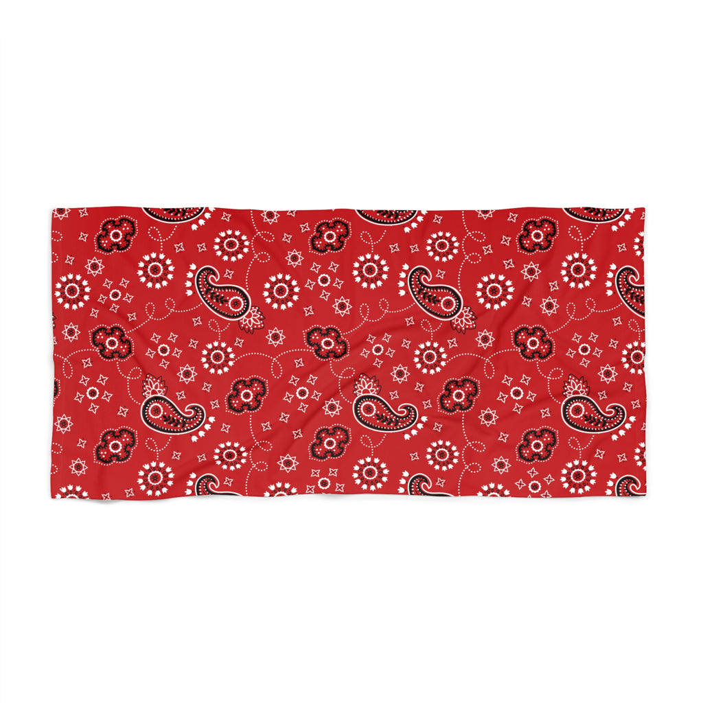 Hanky Code: Red, Rimming Mat Towel