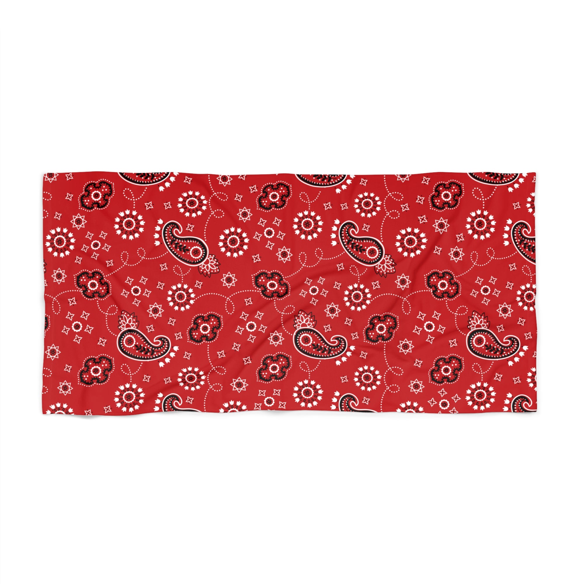 Hanky Code: Red, Rimming Mat Towel