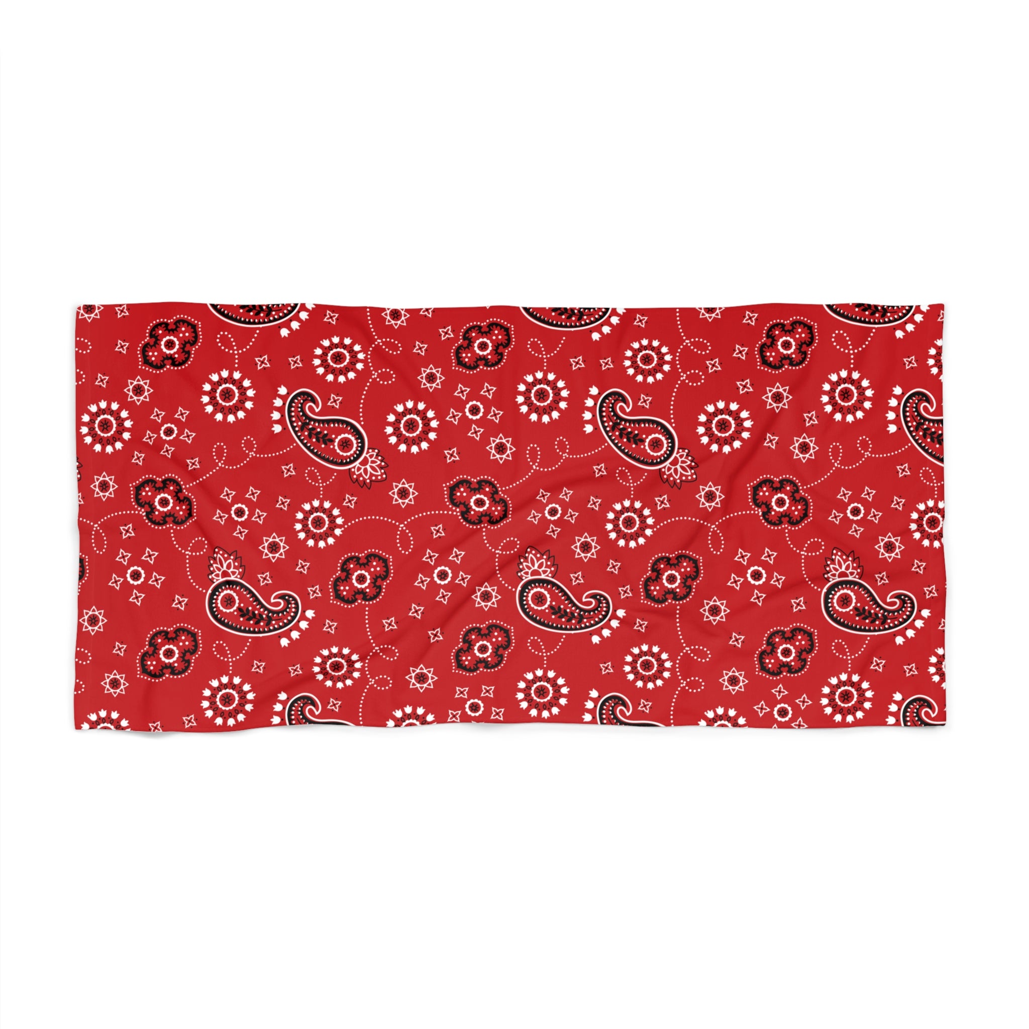 Hanky Code: Red, Rimming Mat Towel