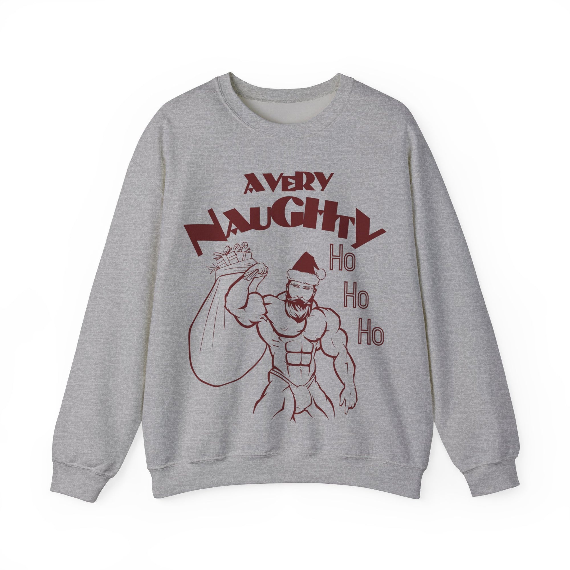 A Very Naughty Ho, Santa Muscle Bear Gildan Pullover