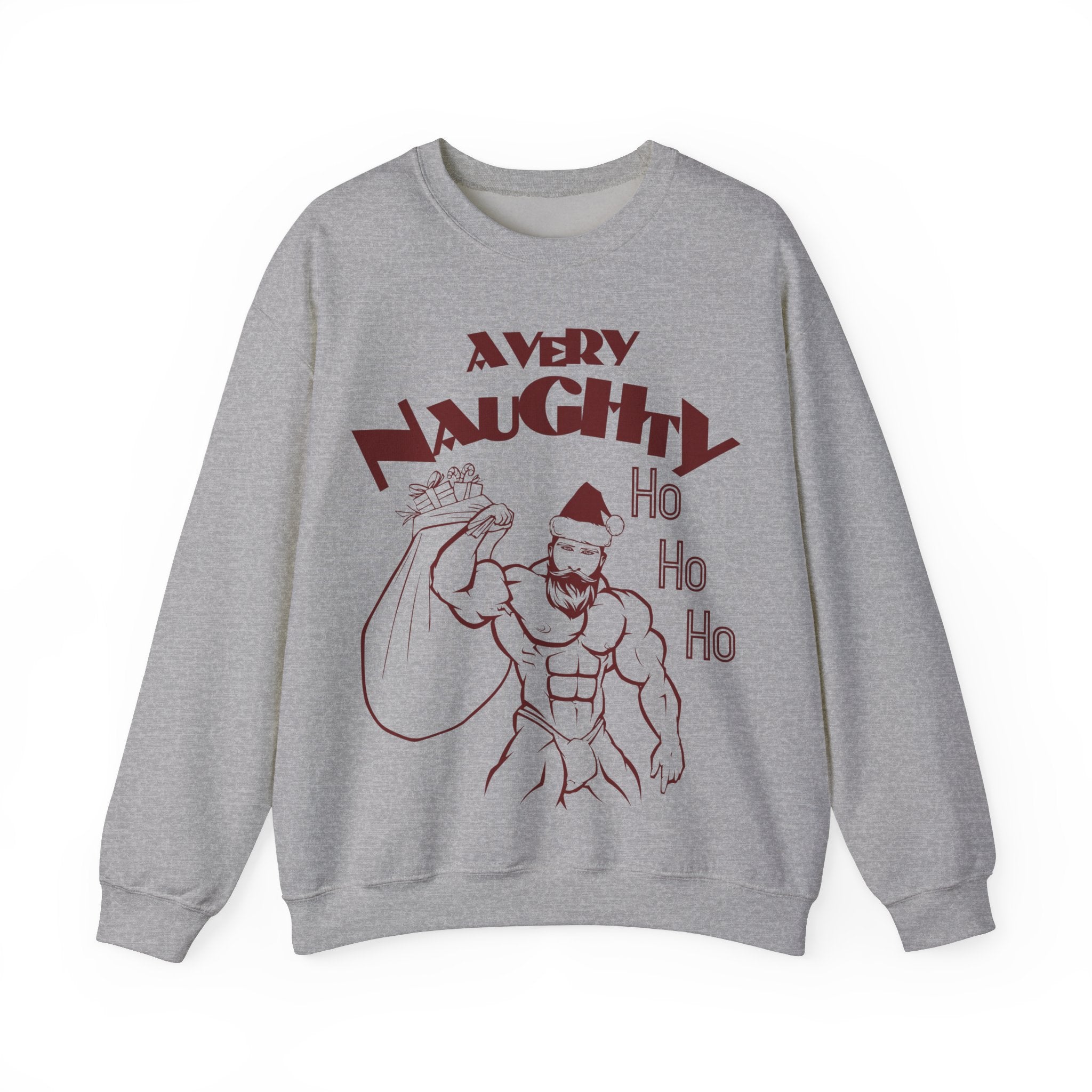 A Very Naughty Ho, Santa Muscle Bear Gildan Pullover