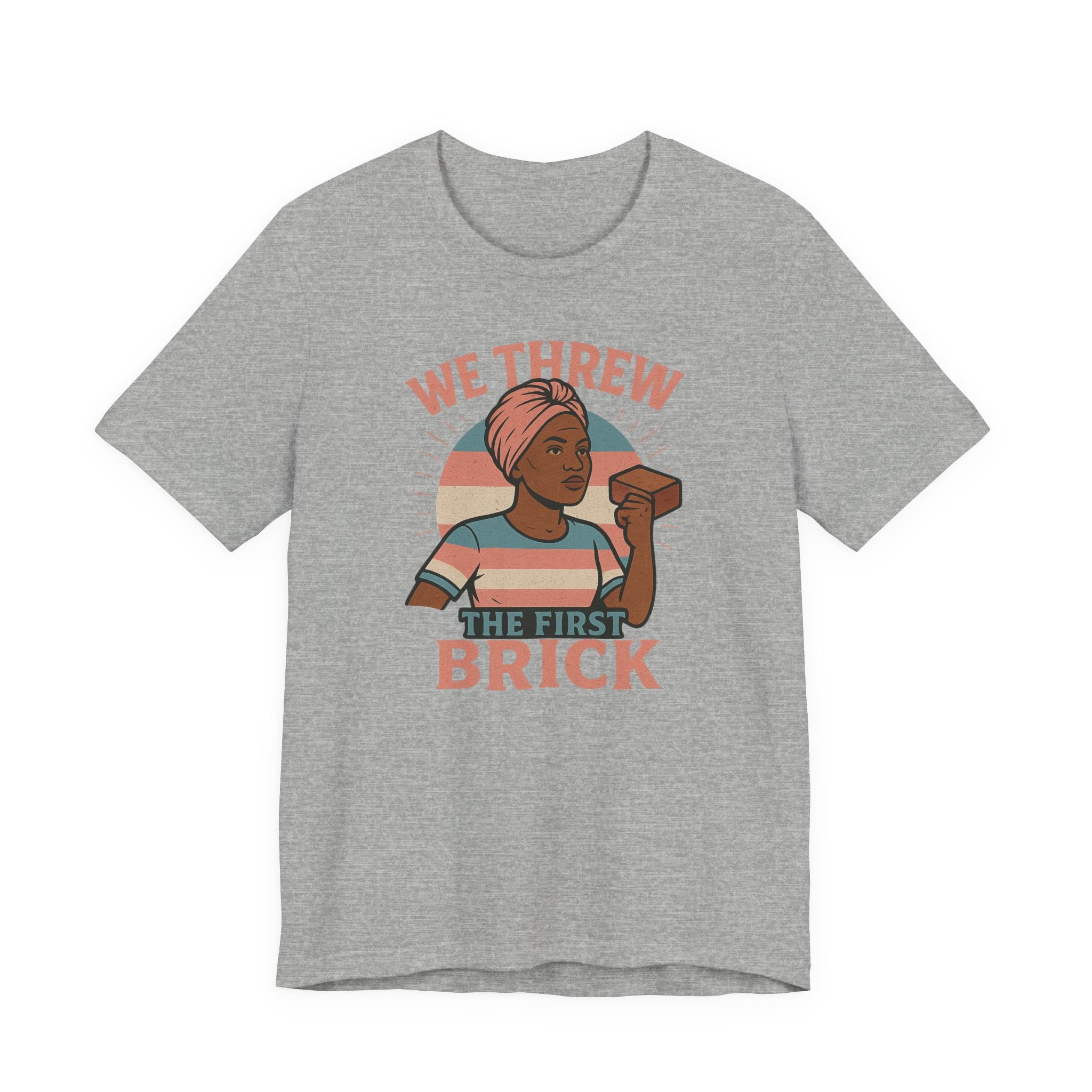 Antiqued We Threw the First Brick Stonewall Trans Women of Color Tribute Tee