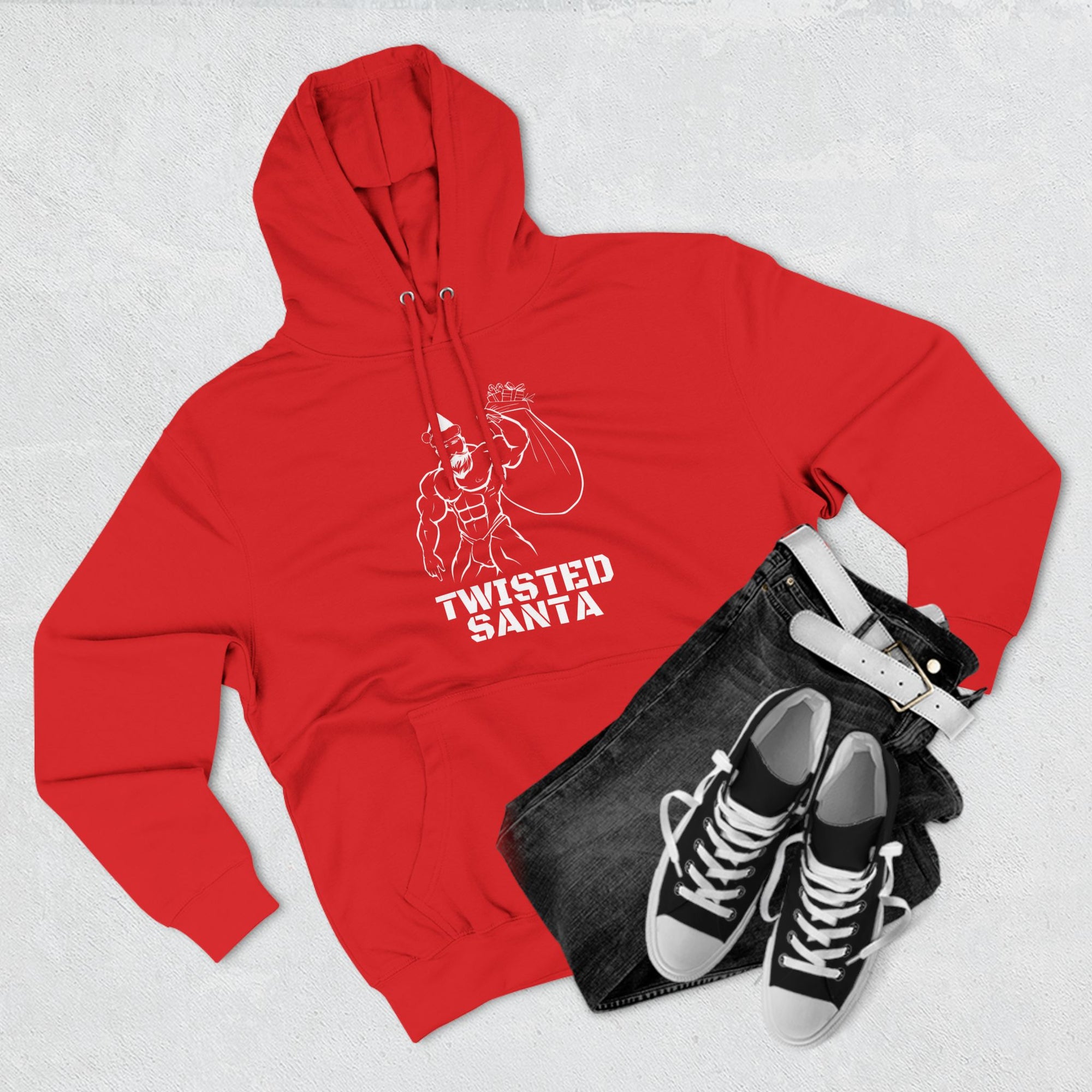Twisted Santa Three-Panel Fleece Hoodie