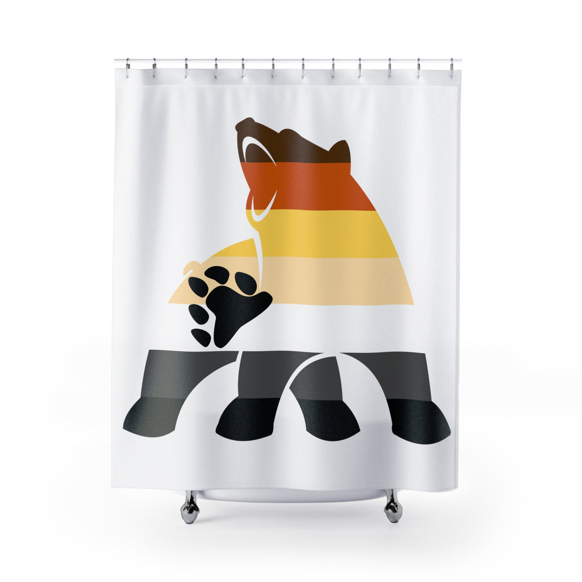 Bear Brotherhood Flag Silhouette Shower Curtain - Shower Curtain - Twisted Jezebel