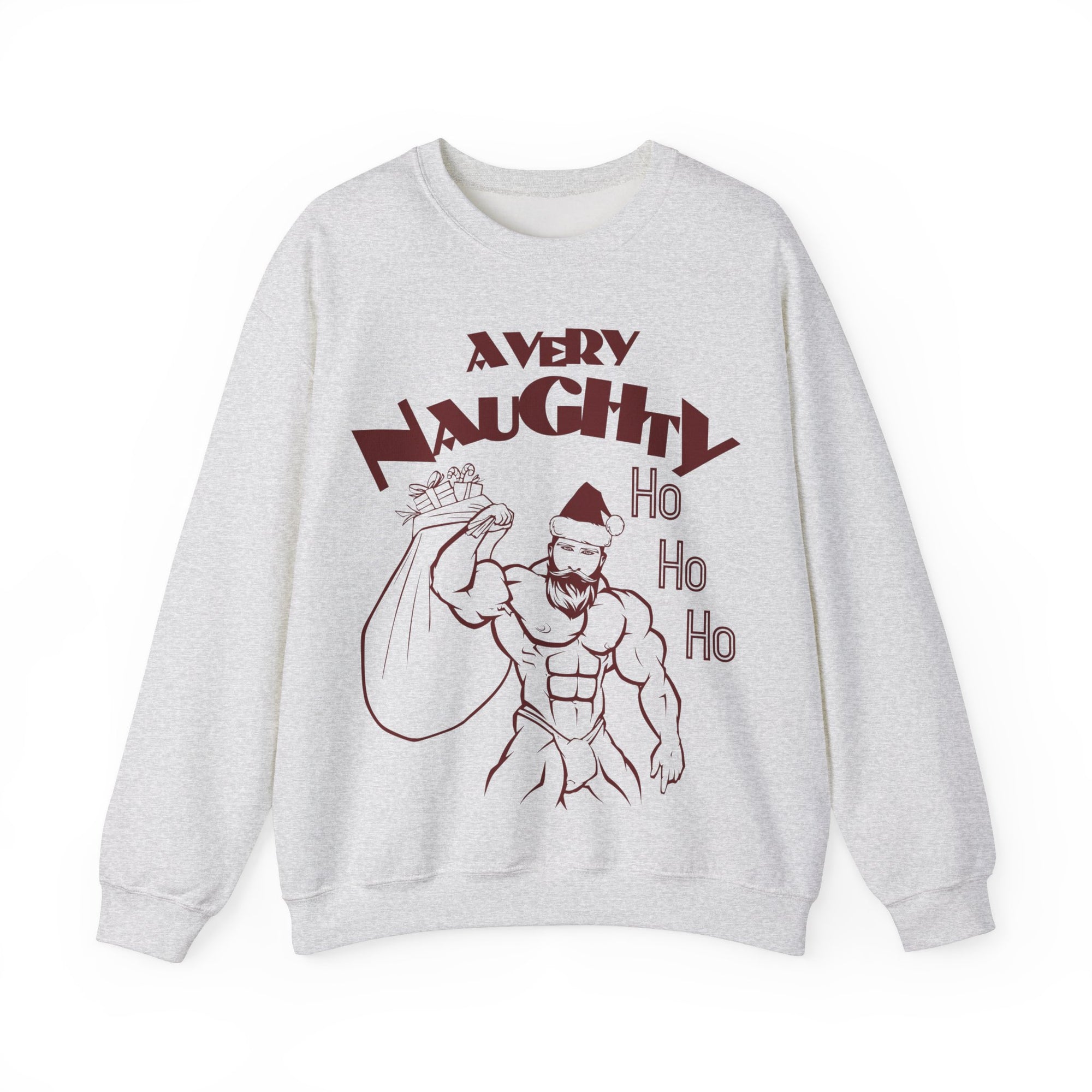 A Very Naughty Ho, Santa Muscle Bear Gildan Pullover
