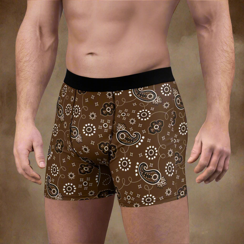 Men's Boxer Briefs Hanky Code: Brown