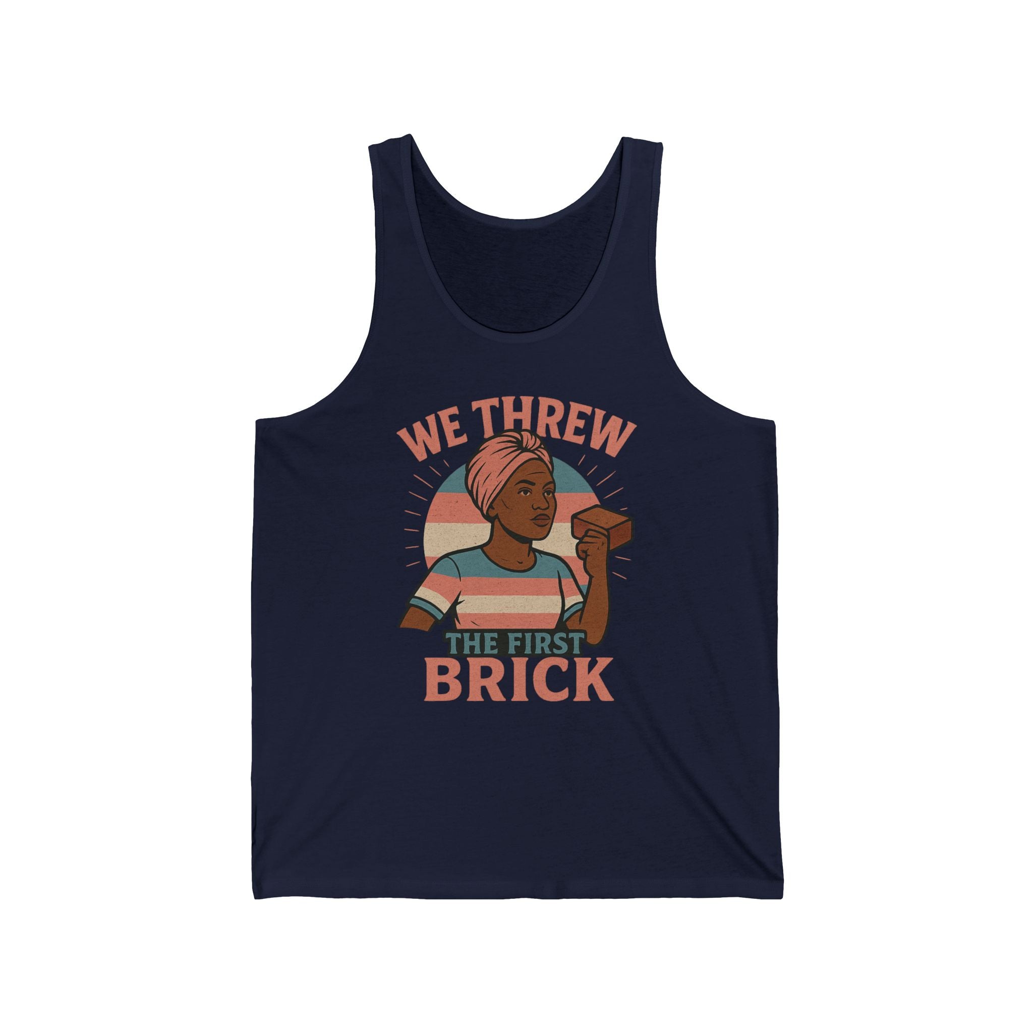 Antiqued We Threw the First Brick Stonewall Trans Women of Color Tribute Tank