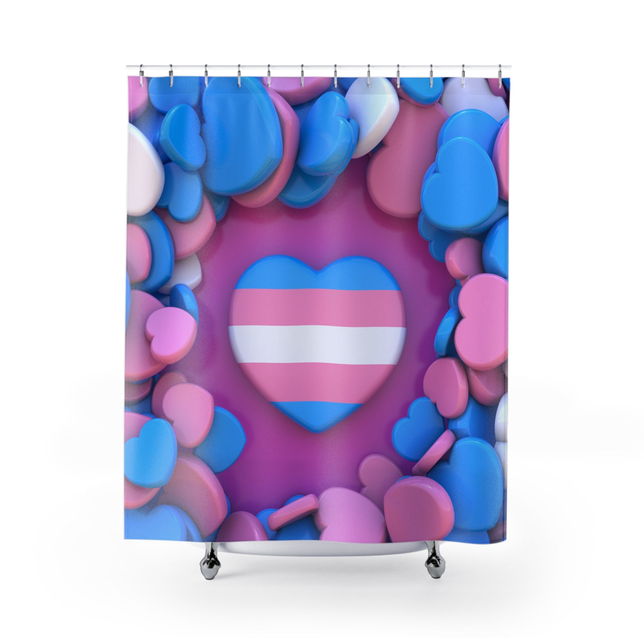 Candy Hearts Shower Curtain - Shower Curtain - Twisted Jezebel
