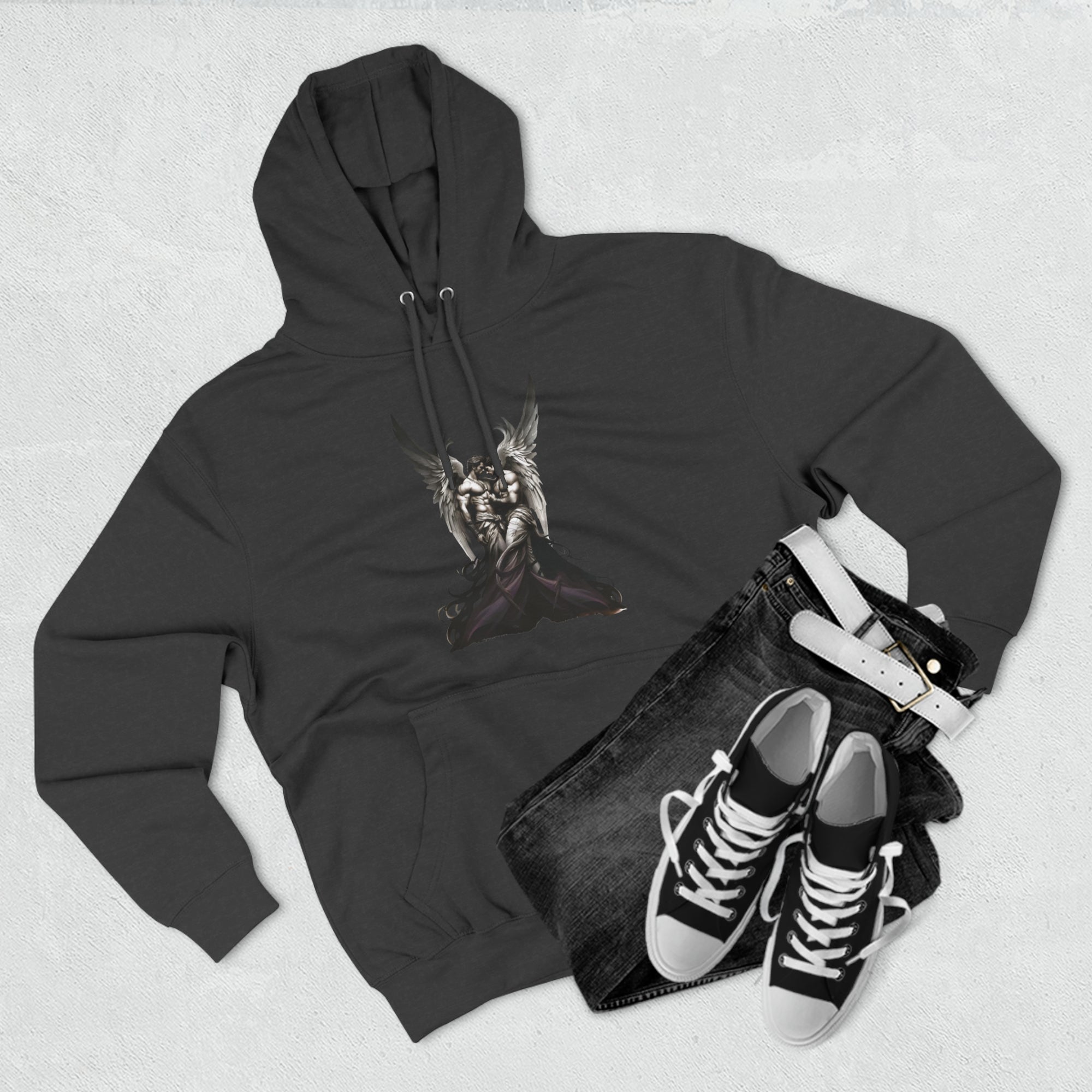 Raptured Angels Three-Panel Fleece Hoodie - Hoodie - Twisted Jezebel