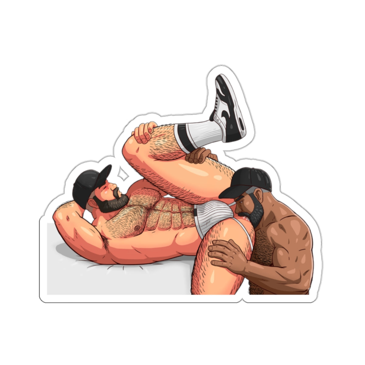 Men Rimming Kiss-Cut Stickers: Biracial II Edition