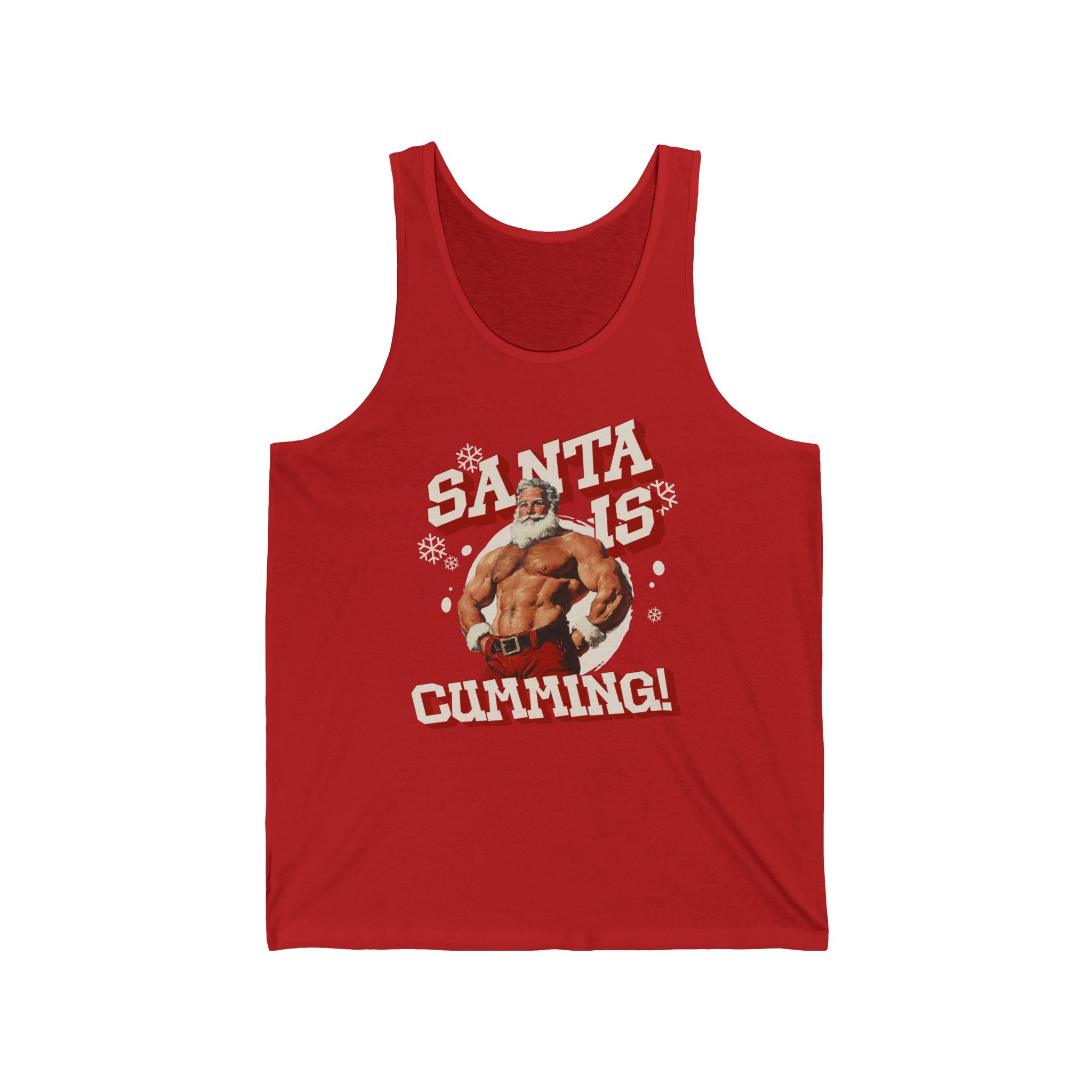 Santa Is Cumming Jersey Tank