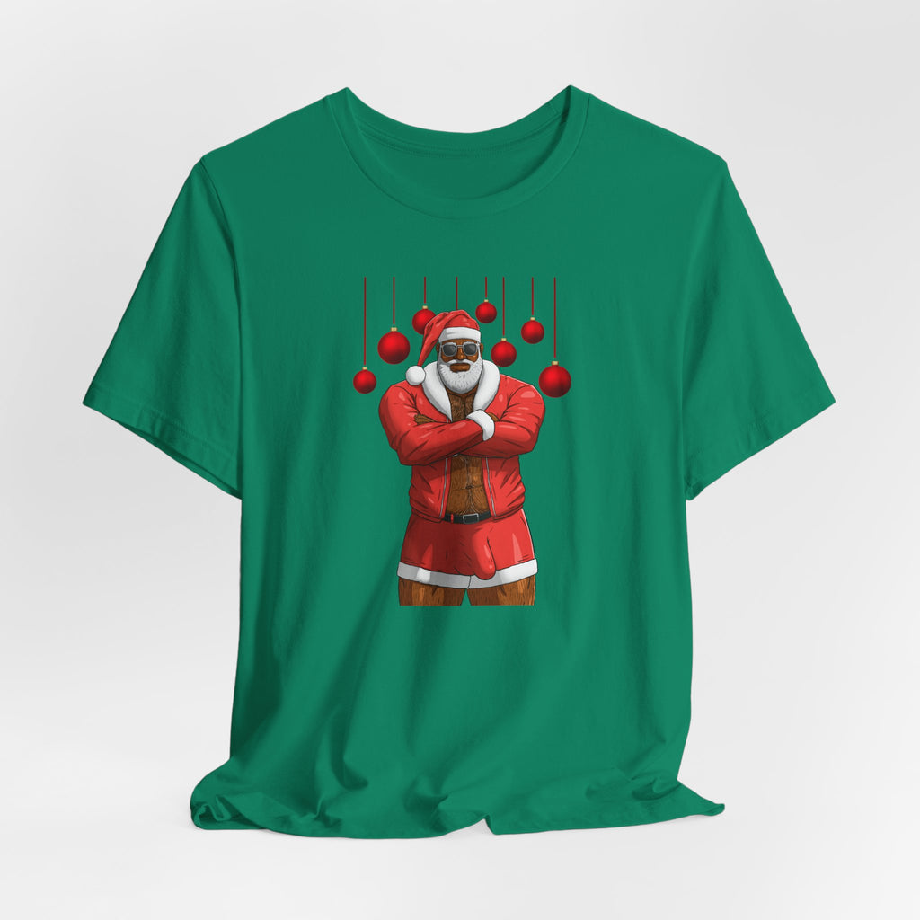 Santa Daddy, Jingle Balls Tee, White Edition