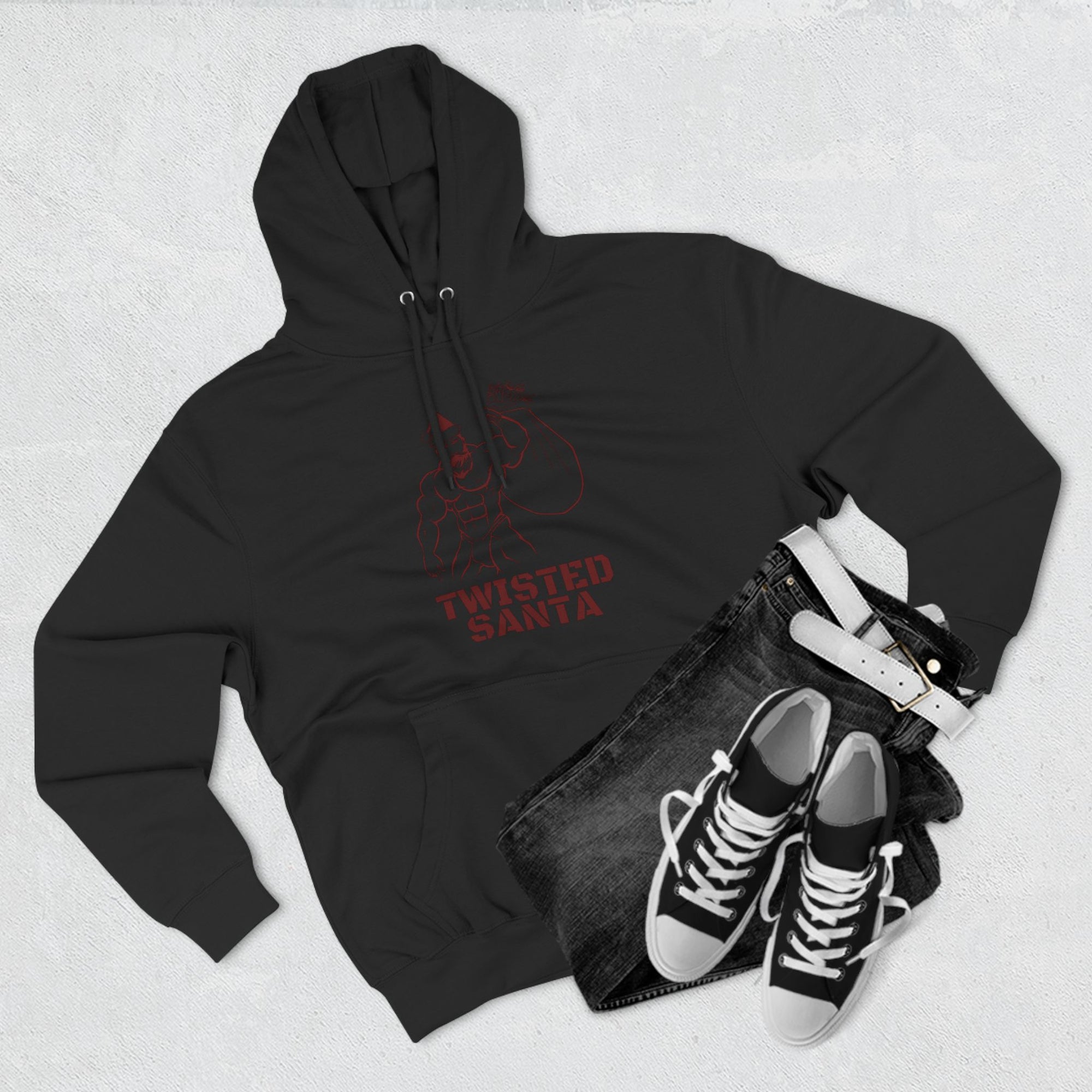 Twisted Santa Three-Panel Fleece Hoodie