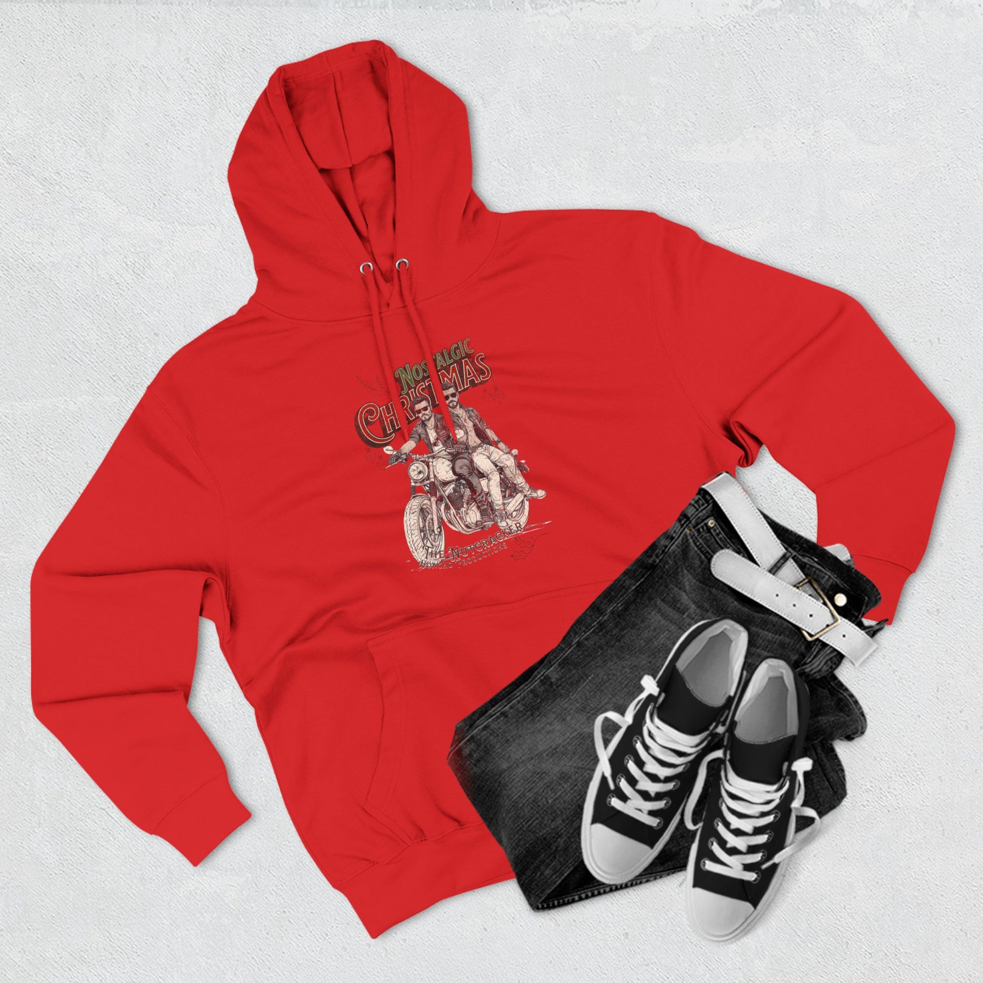 A Honcho Inspired Nostalgic Christmas Three-Panel Fleece Hoodie