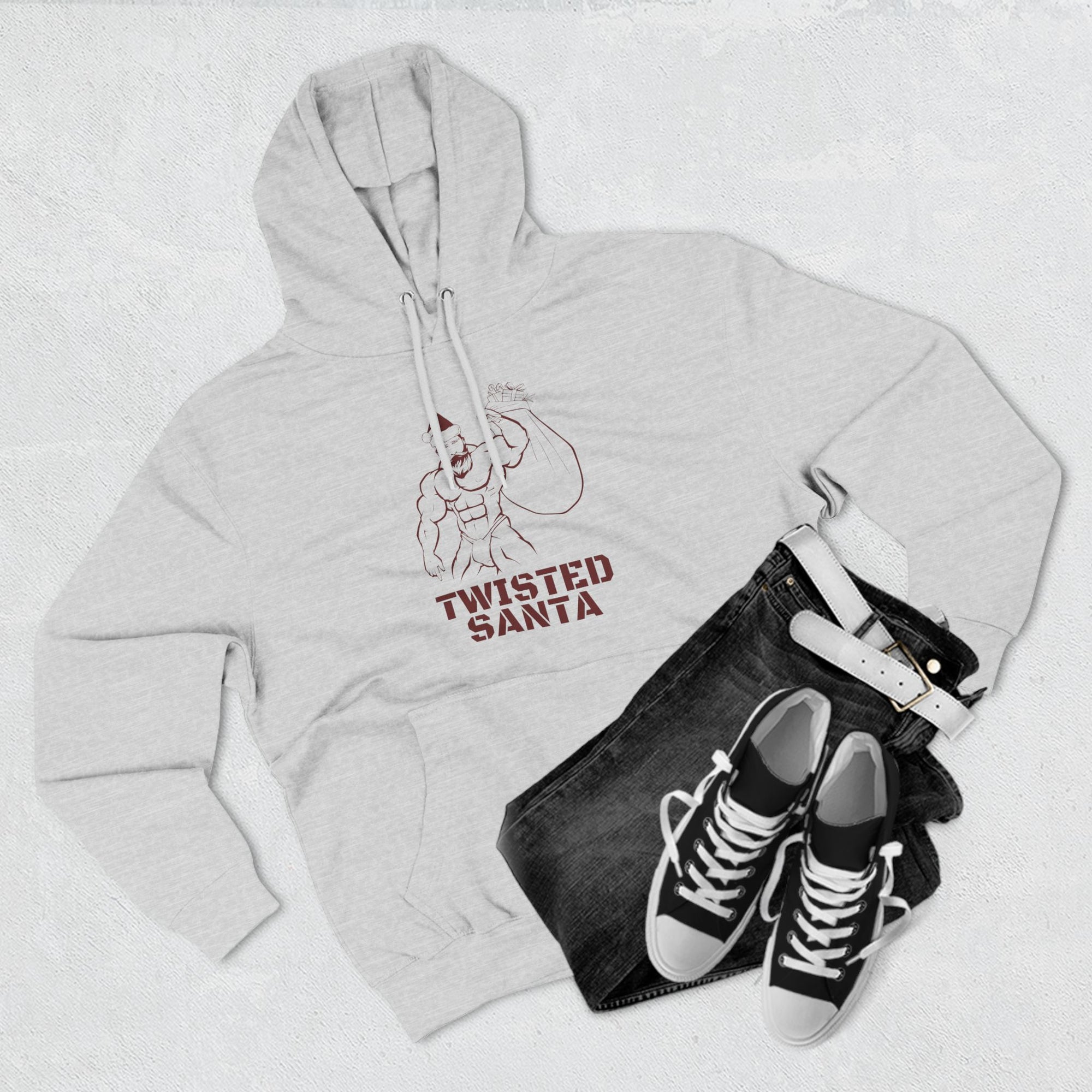 Twisted Santa Three-Panel Fleece Hoodie