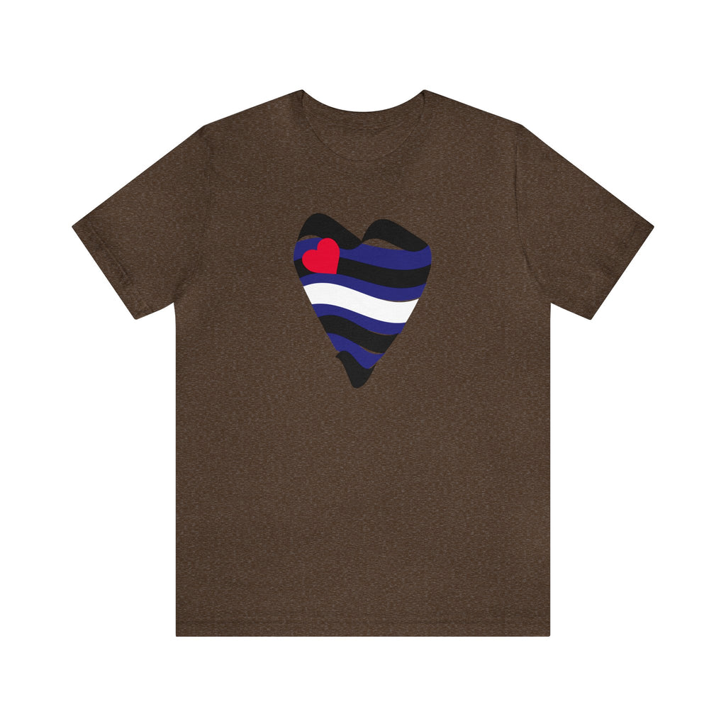 Leather Heart Tee - Tee - Twisted Jezebel