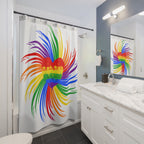 Spiral Waves of Pride Shower Curtain